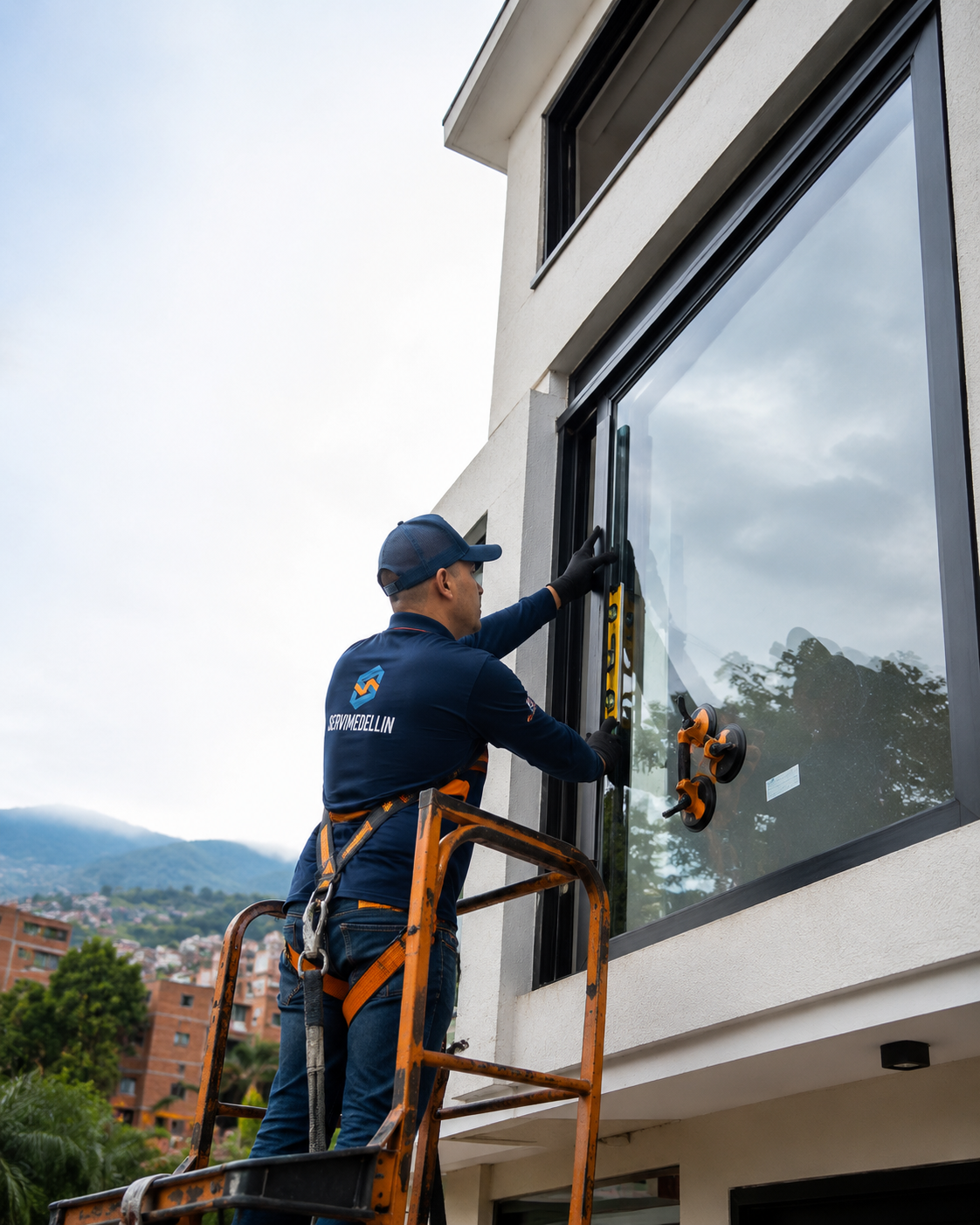Instalación de ventana en fachada