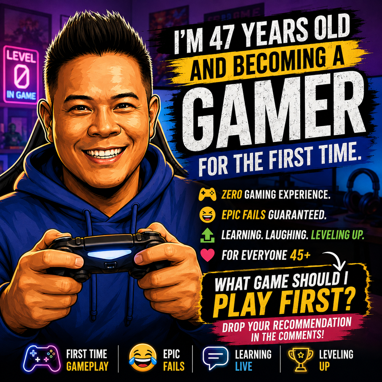 Dre holding a game controller