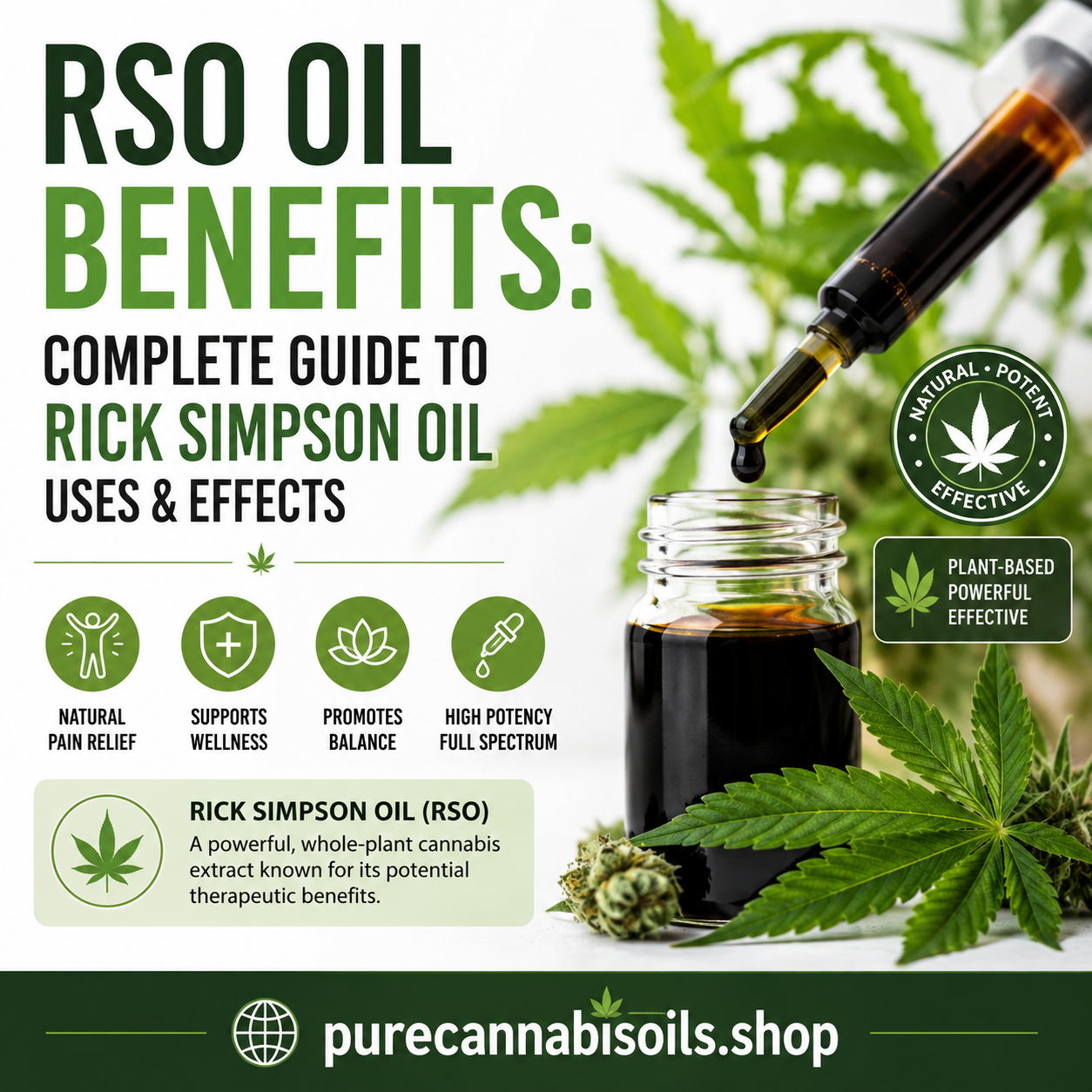 RSO Oil Benefits: Complete Guide to Rick Simpson Oil Uses & Effects