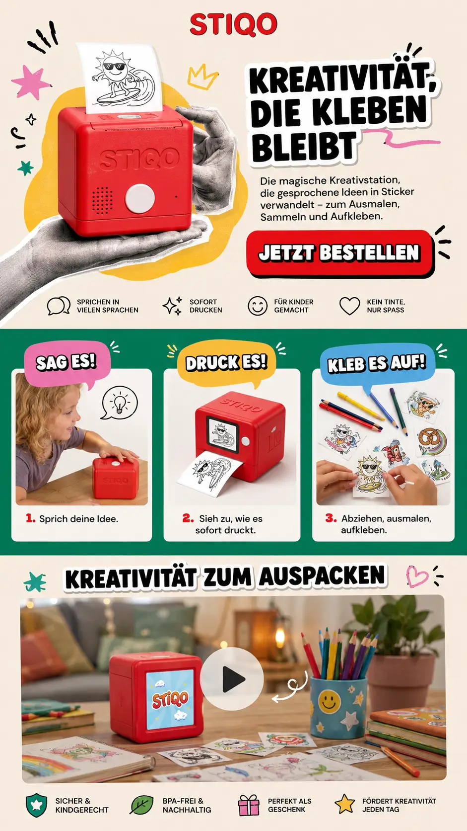 STIQO Starter-Set – Kreativität, die kleben bleibt