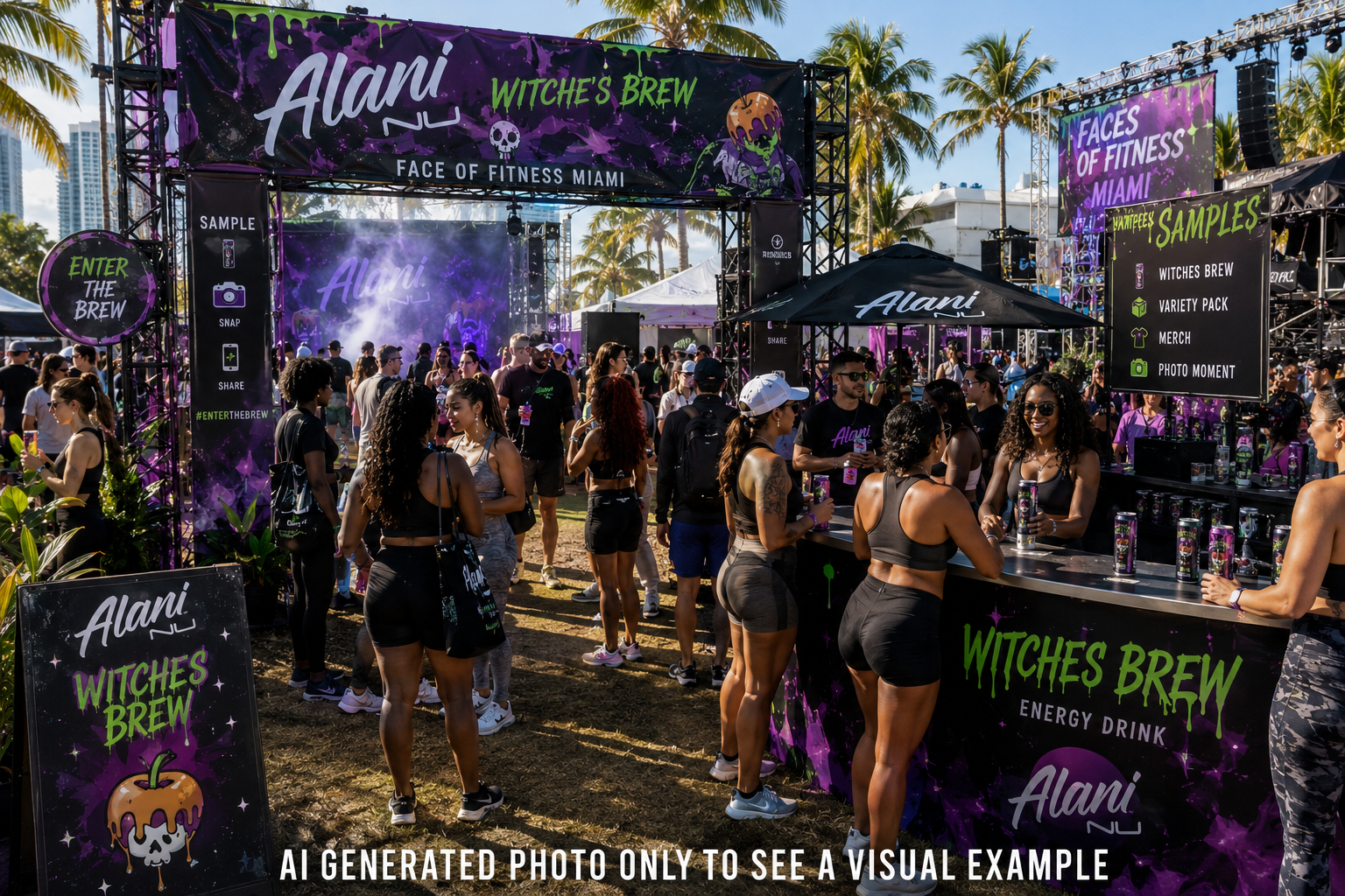 Faces of Fitness Miami Alani Nu activation
