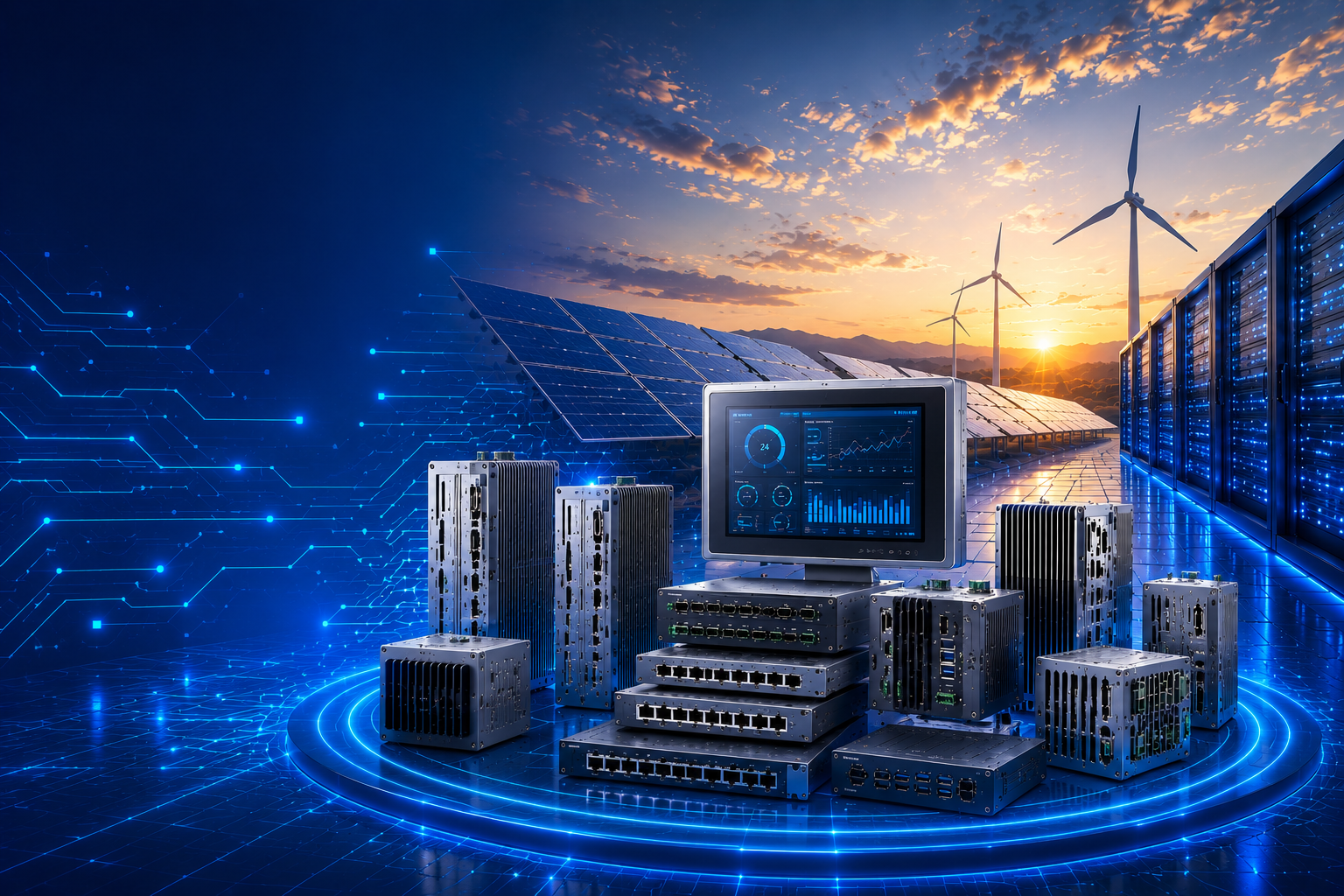 Advantech Industrial Computing, Solar Panels, Wind Turbines, Data Centers and Enterprise Infrastructure