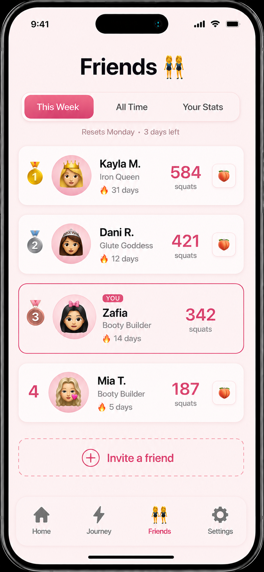 Friends Leaderboard