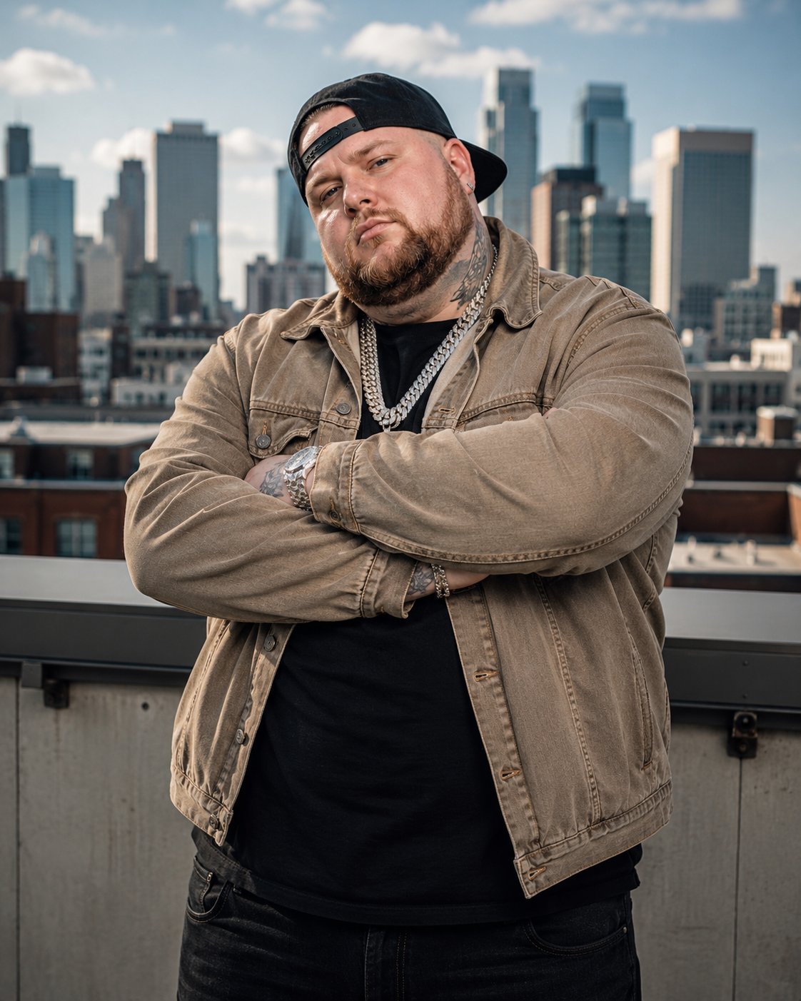 Big T rooftop cityscape