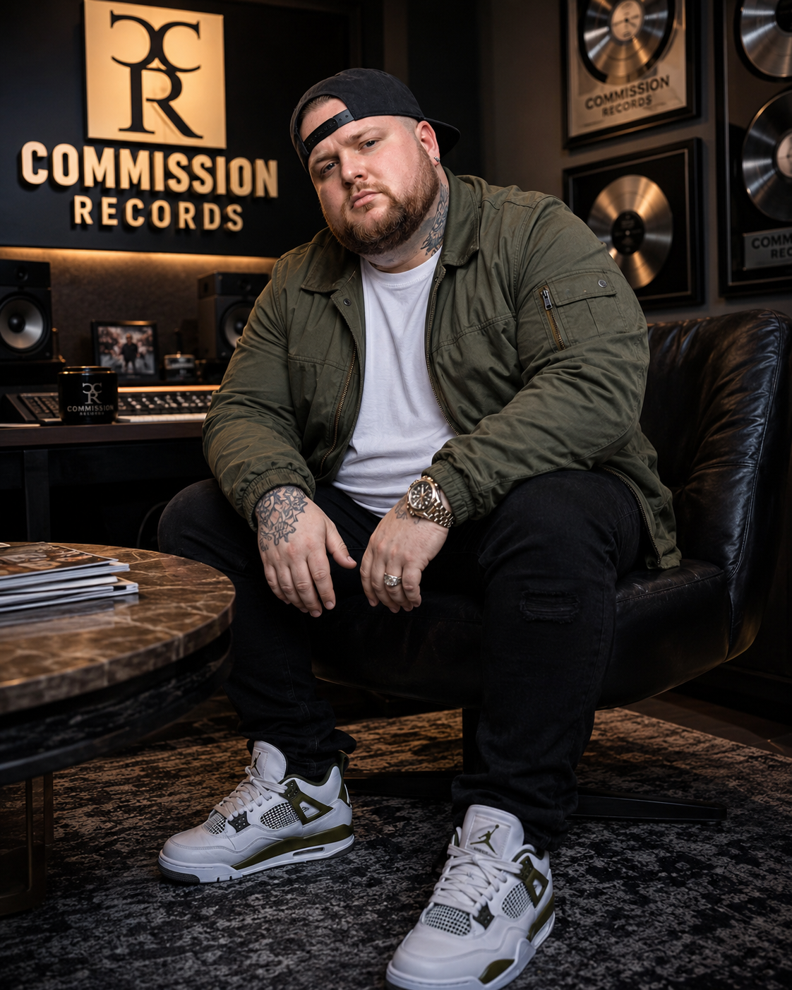 Big T in Commission Records studio