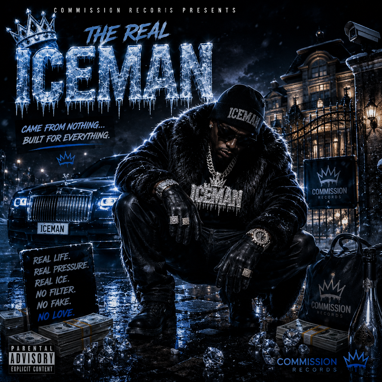 The Real Iceman album artwork Rico Frost Commission Records
