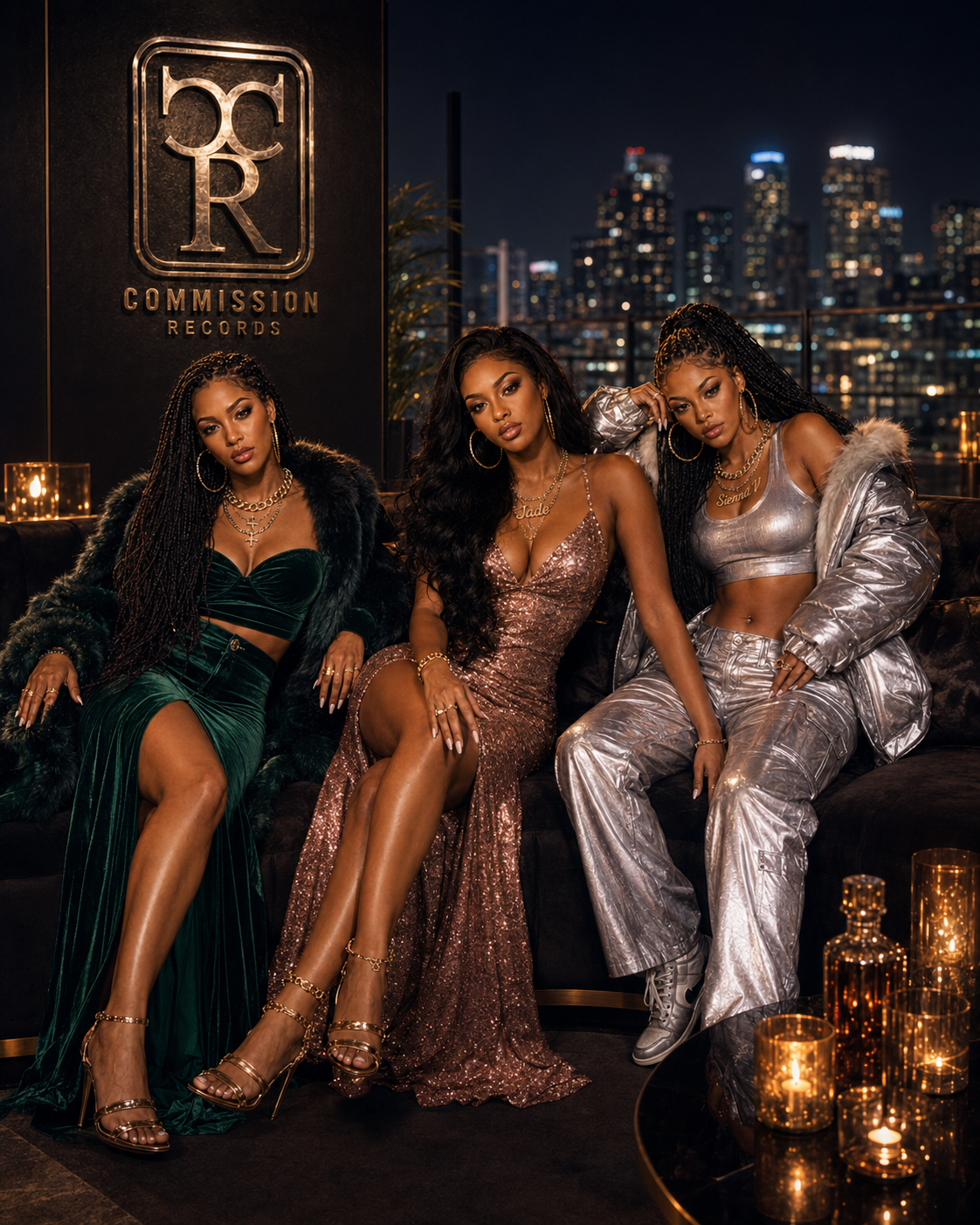 Velvet Rae Commission Records R&B trio group promotional photo