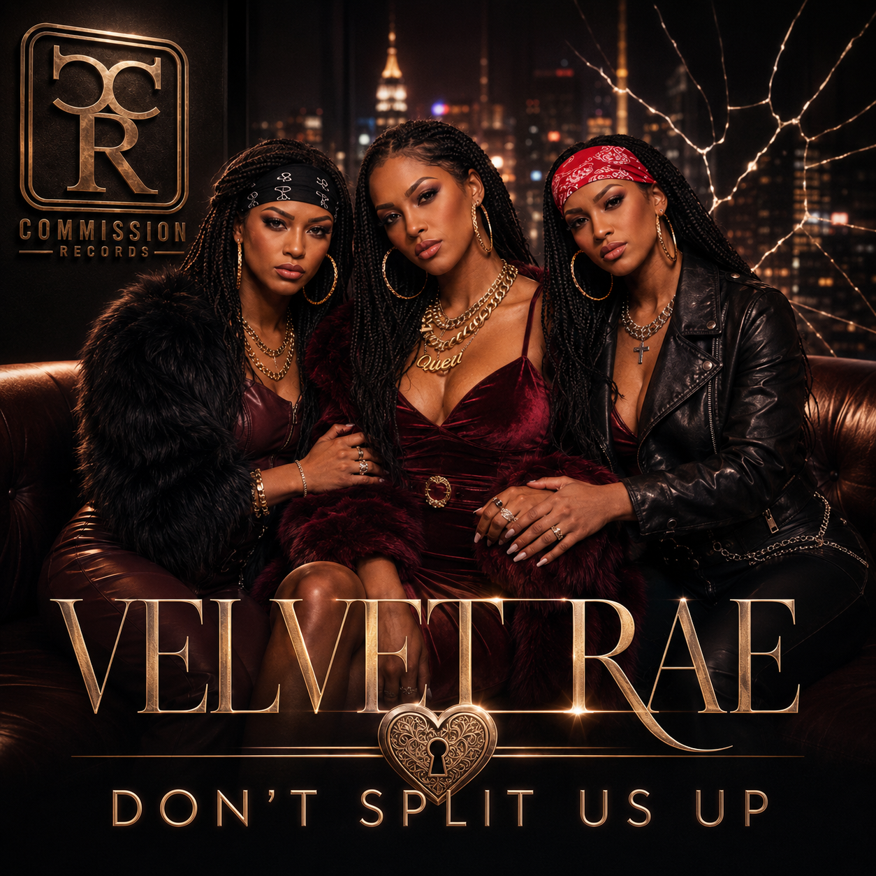 Don't Split Us Up single cover by Velvet Rae Commission Records