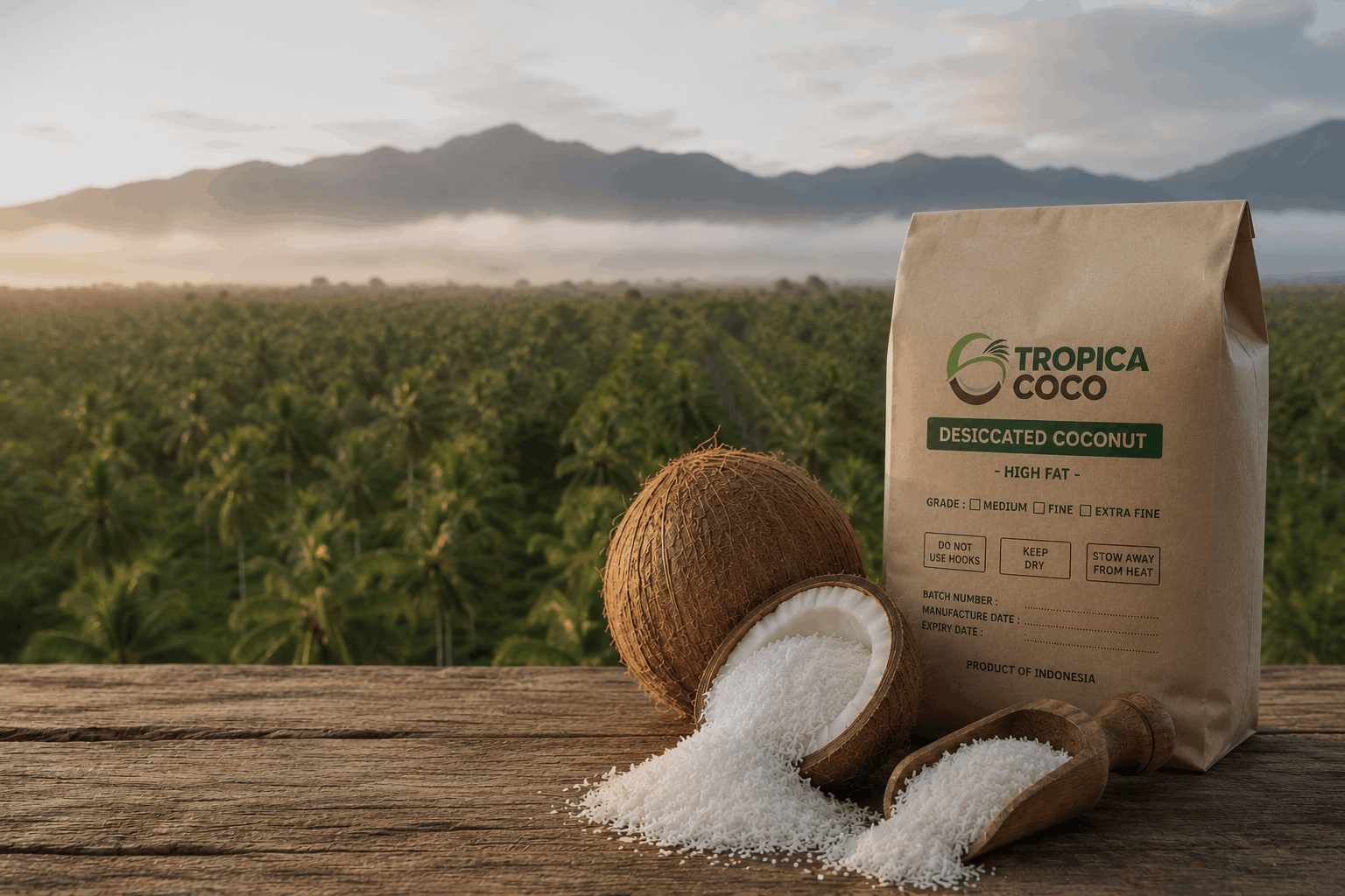 Tropica Coco Desiccated Coconut from Indonesian Plantation