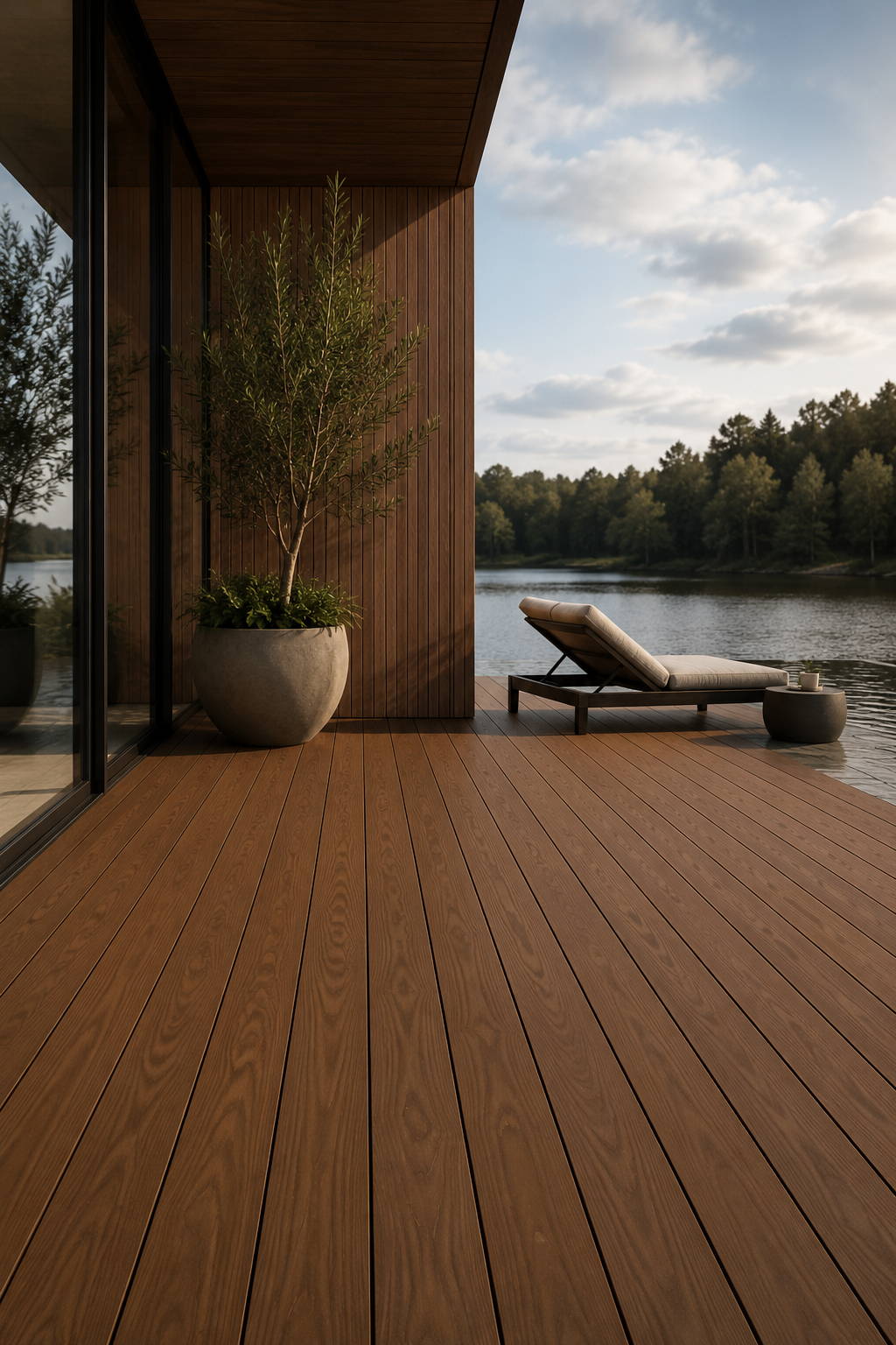 Structural Grain Ash timber decking detail