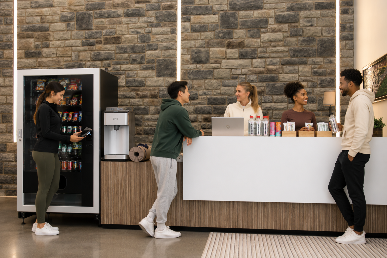 Modern workplace break room