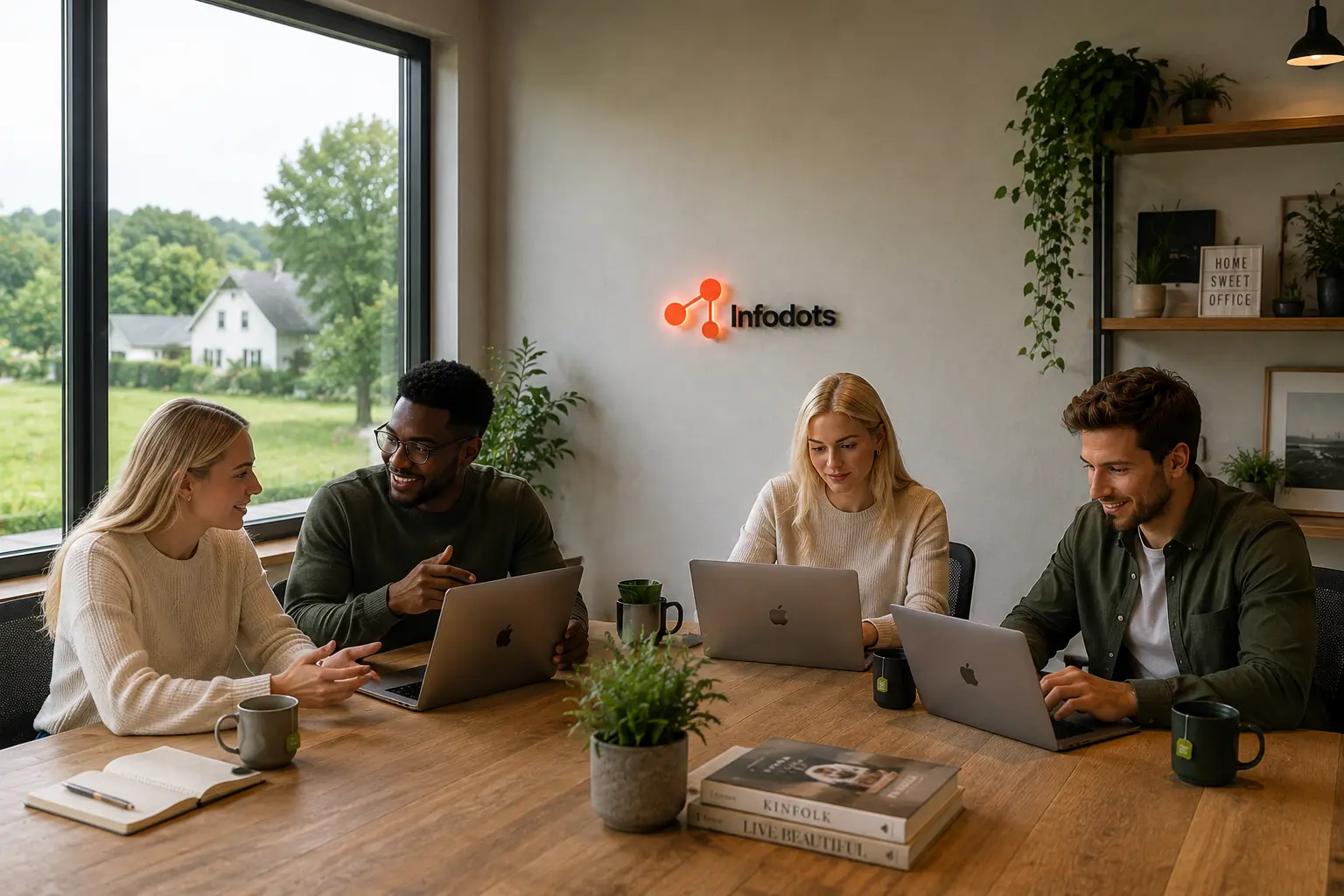 Infodots Digital team working together