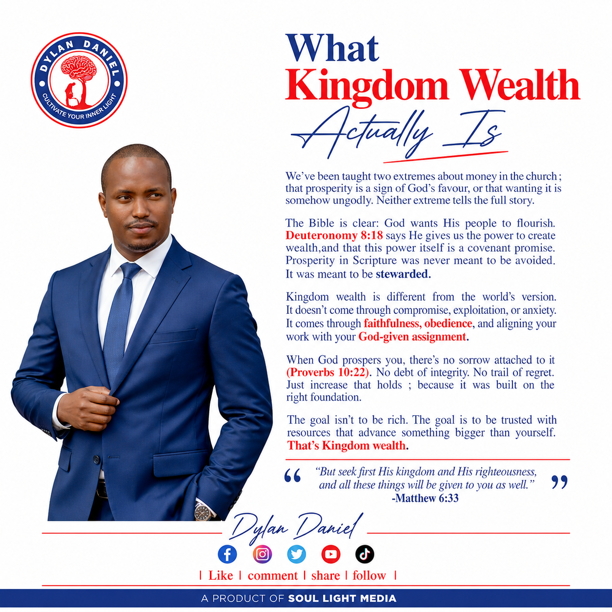 What Kingdom Wealth Actually Is visual teaching graphic