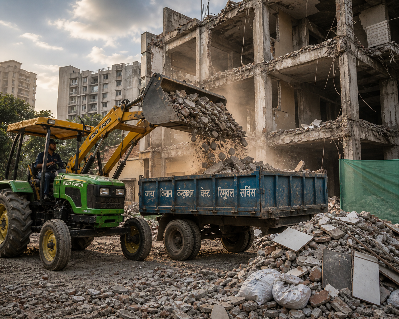 Construction Waste Removal in Delhi NCR, provided by Shiv Shakti Service