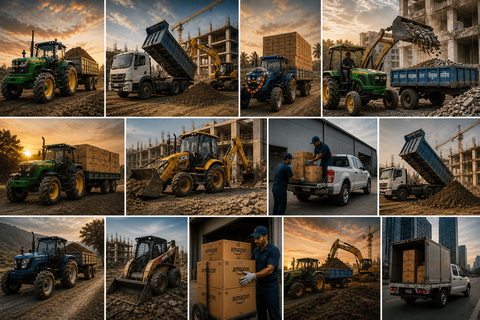 Service showcase - 15 images of equipment, material handling and construction operations