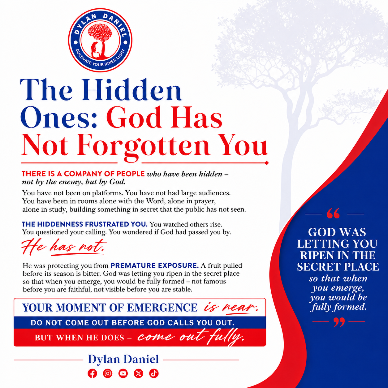 The Hidden Ones: God Has Not Forgotten You visual teaching graphic