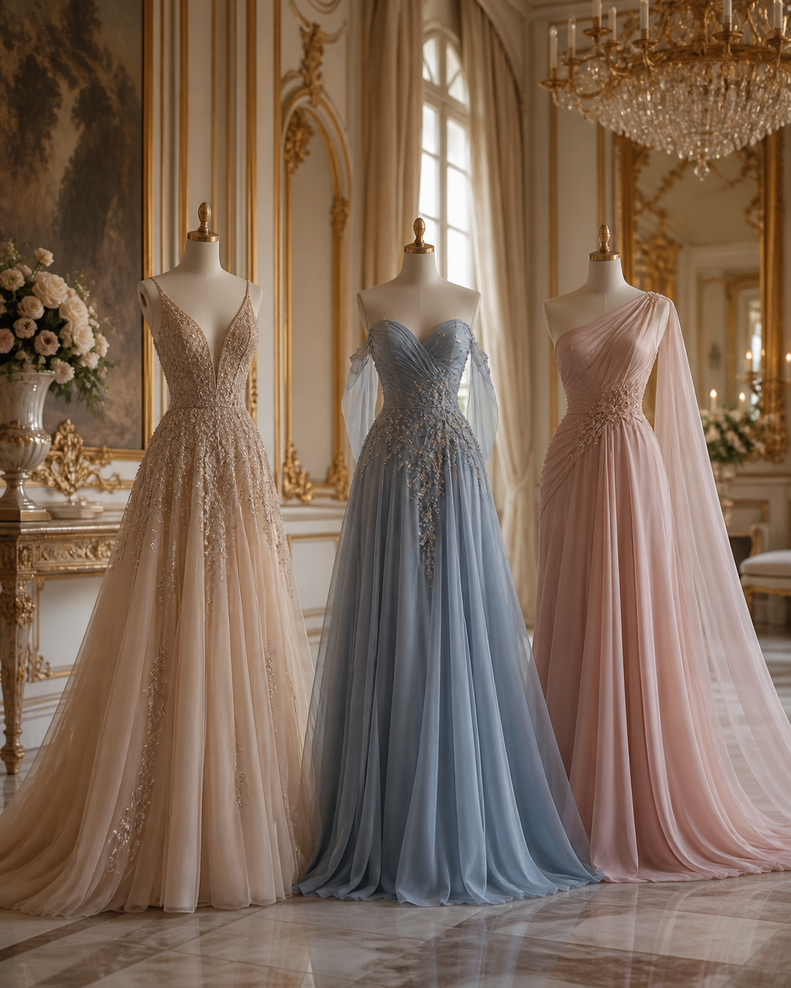 Elegant gown collection showcase