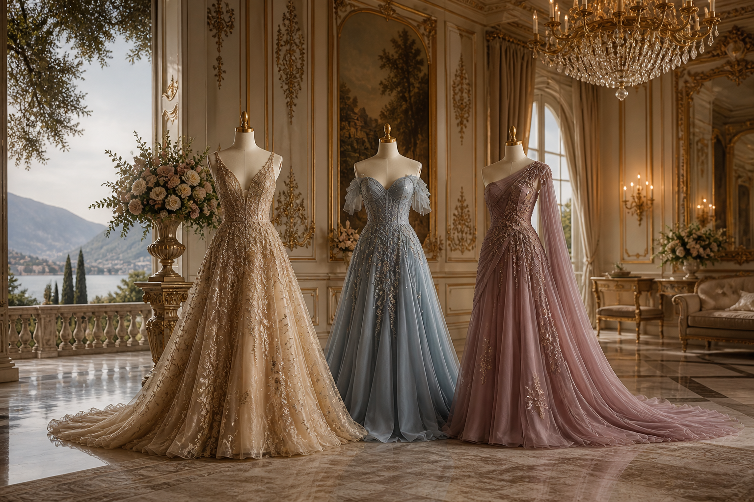 Collection of elegant gowns
