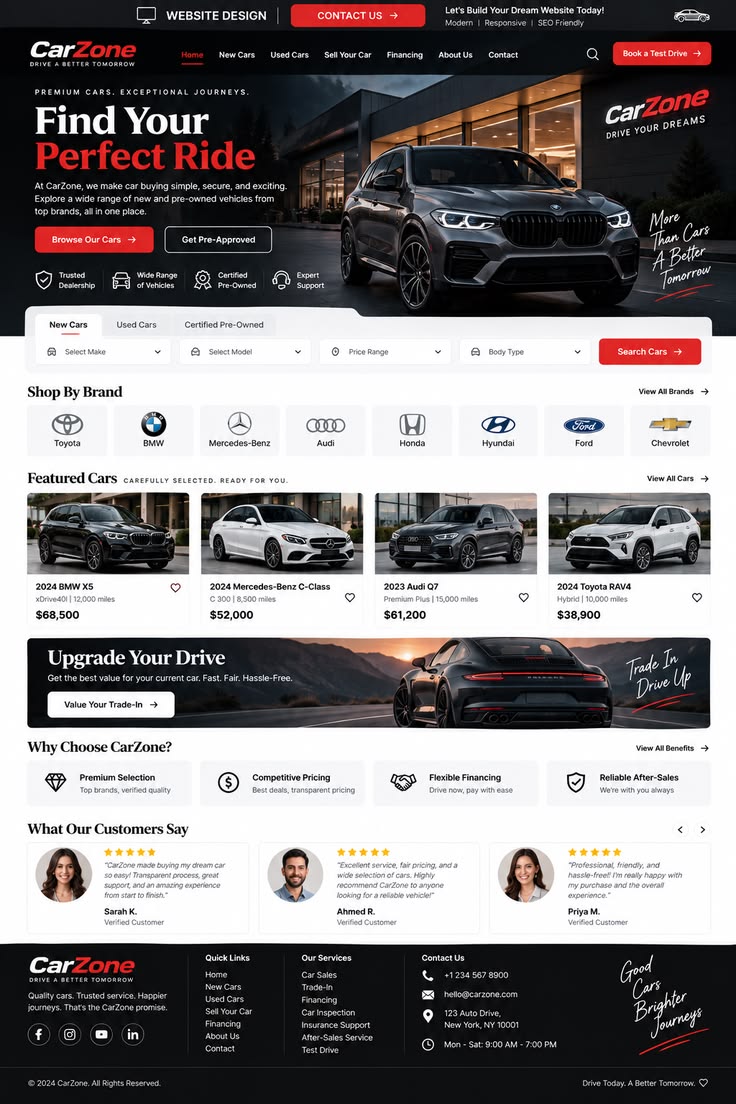 CarZone vehicle sales website screenshot