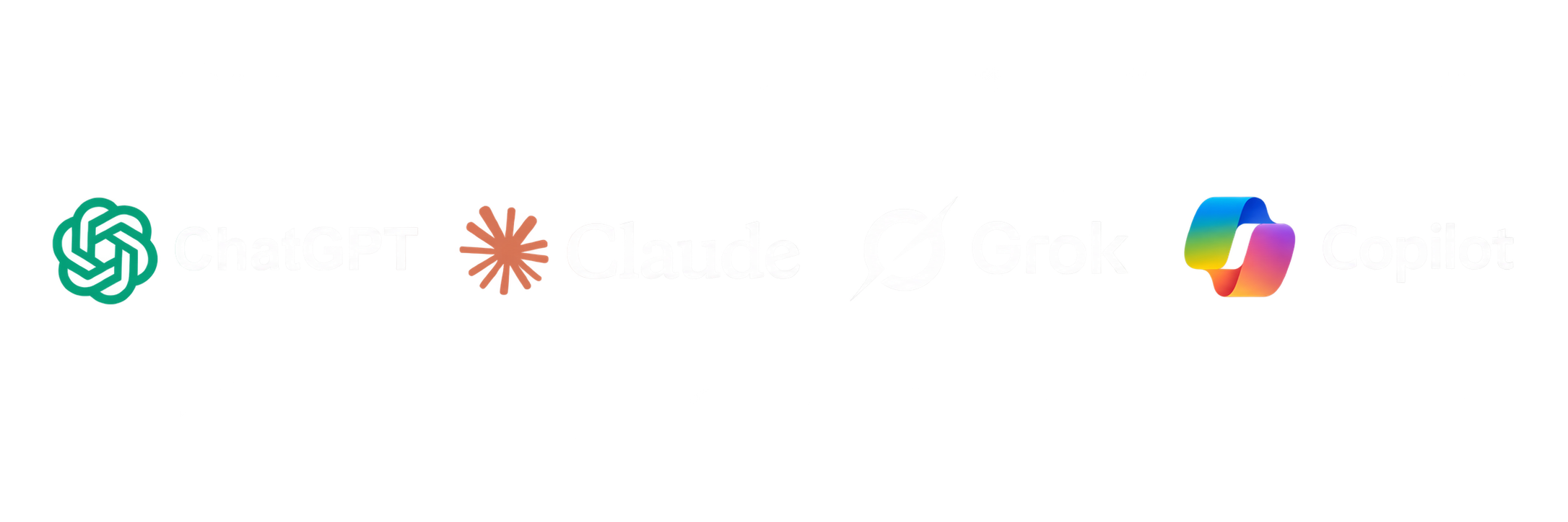 Compatible AI platforms: ChatGPT, Claude, Grok, and Microsoft Copilot