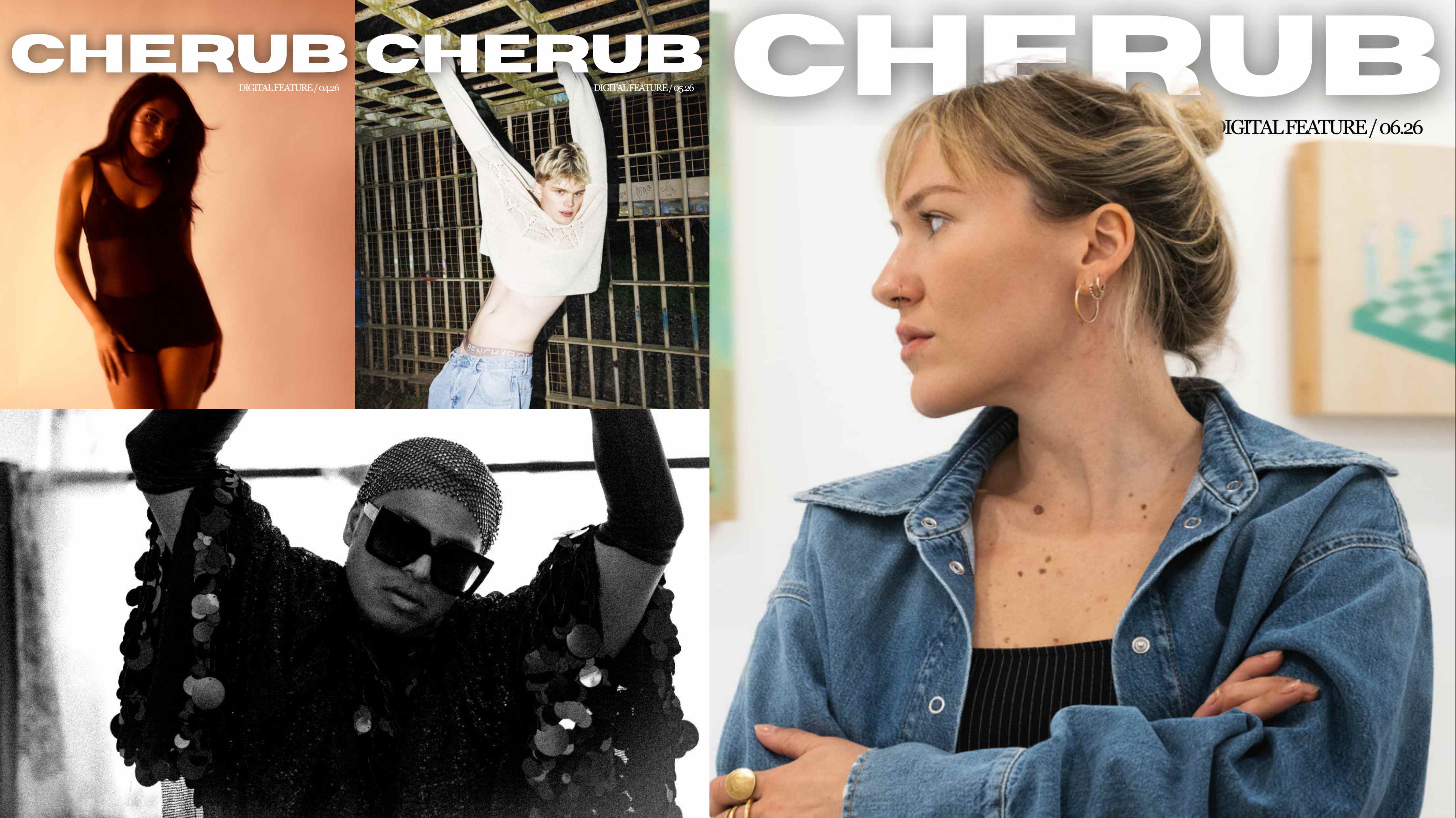CHERUB editorial collage featuring fashion and cultural portraiture