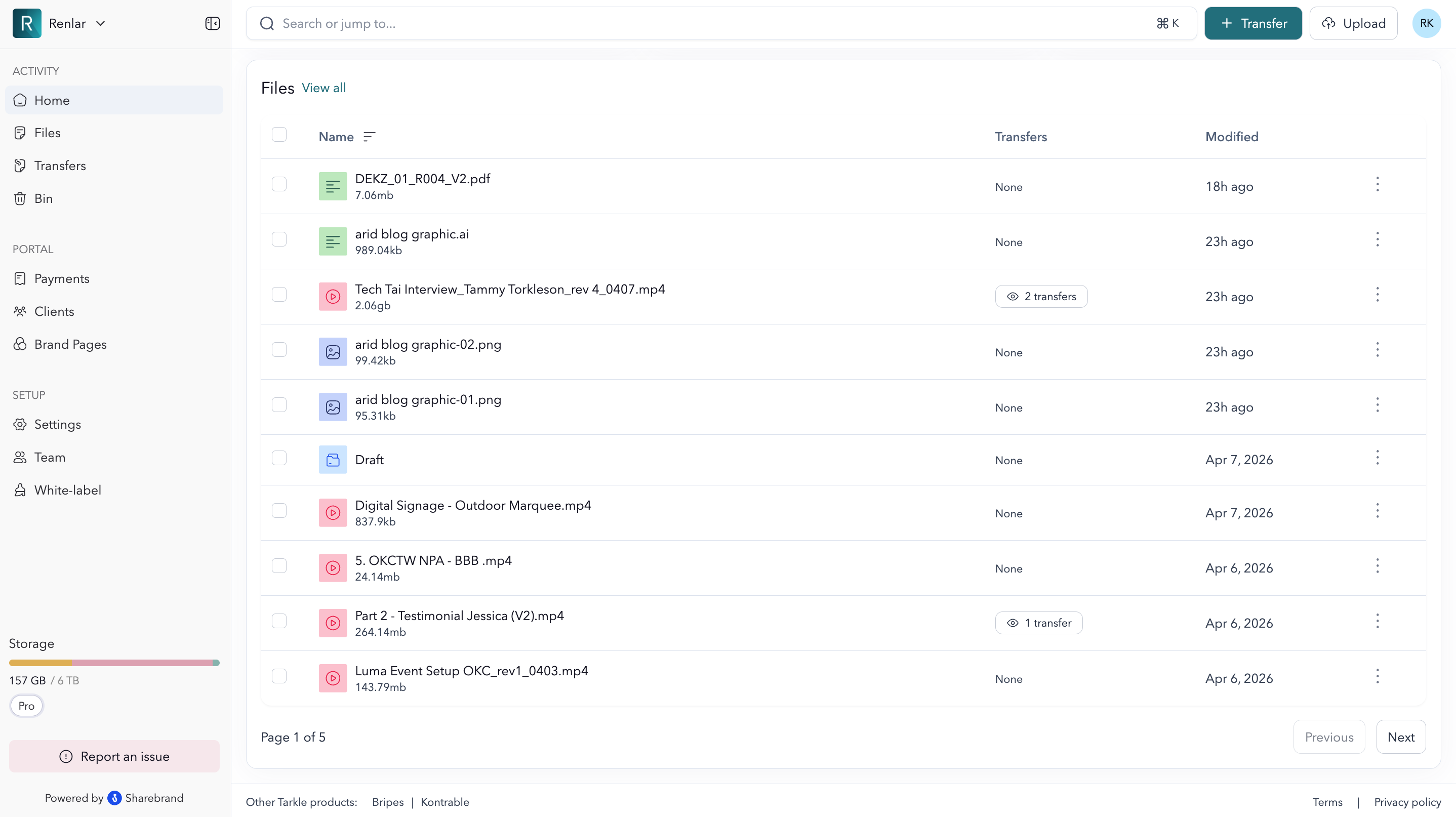 Sharebrand Dashboard