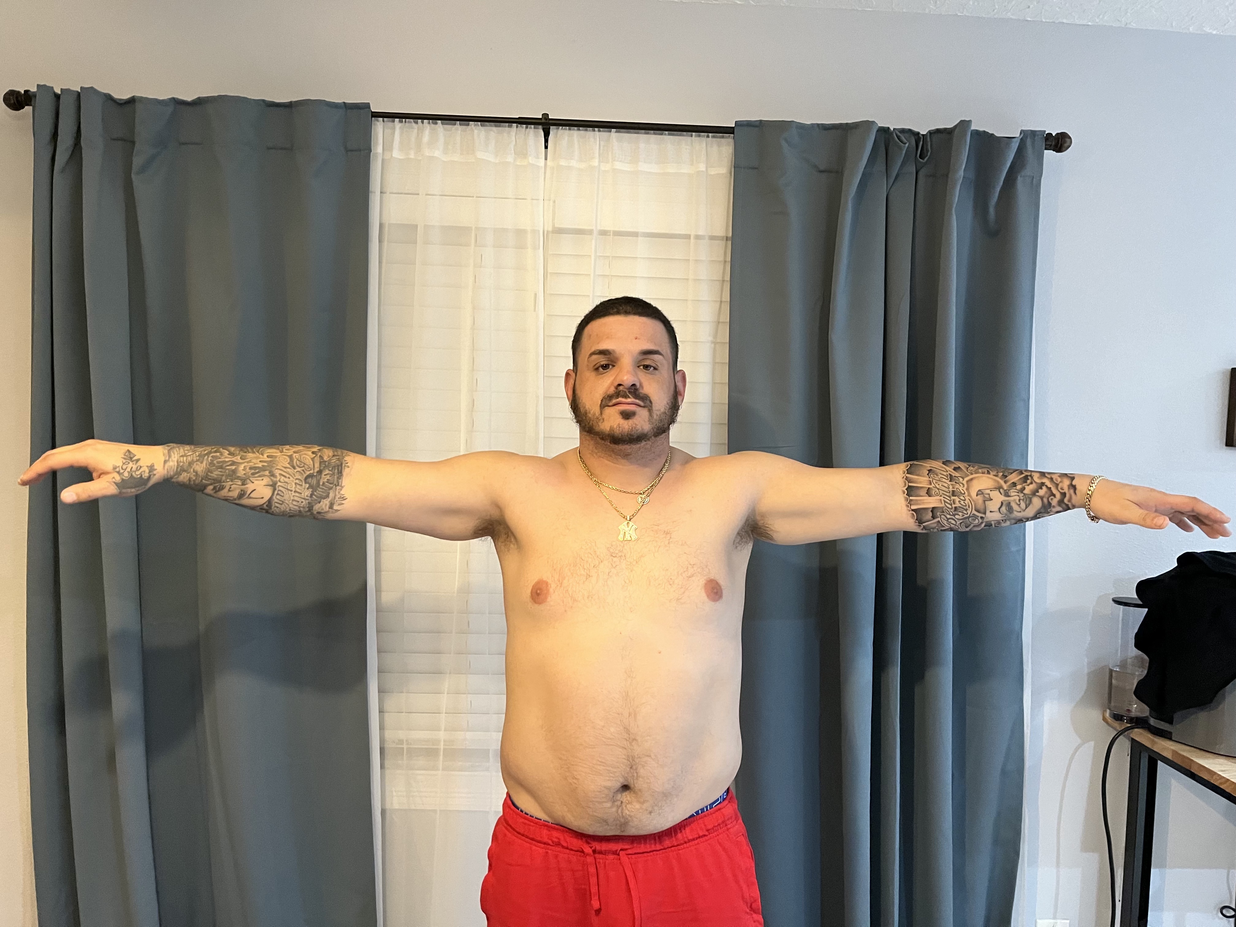 Real Path to Fitness client — front view before beginning coaching