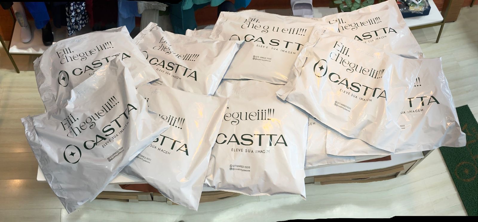 Embalagens Castta prontas para envio