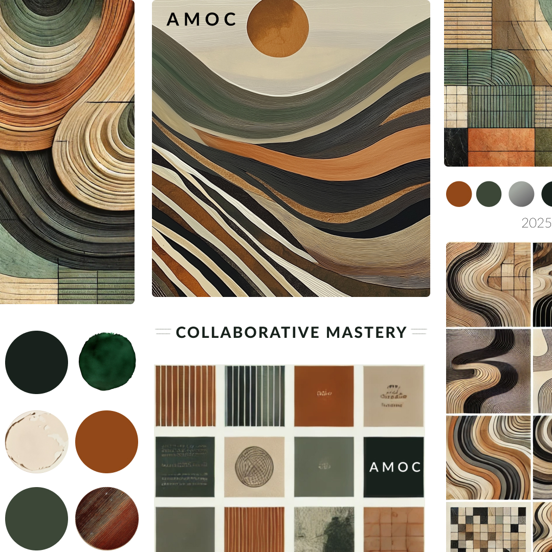 Collaborative Mastery - Organic patterns and textures representing artistic collaboration