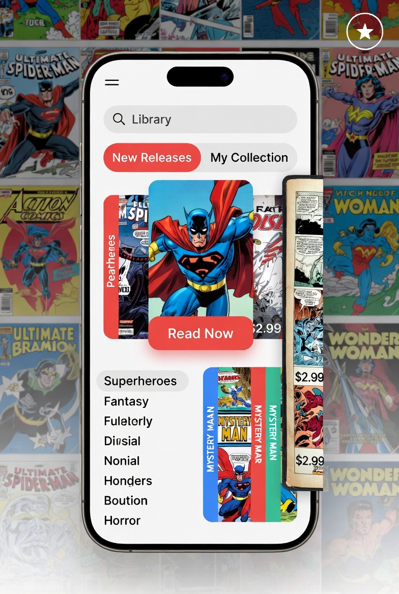 Comic Book App - Digital Library and Reader Interface