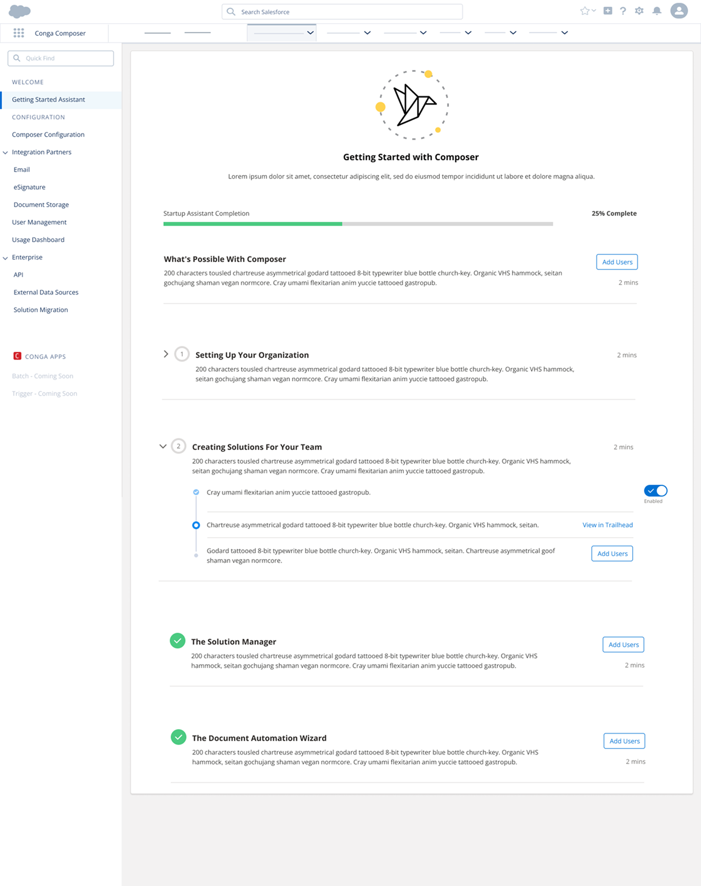 Getting Started Assistant - Guided onboarding with progress tracking