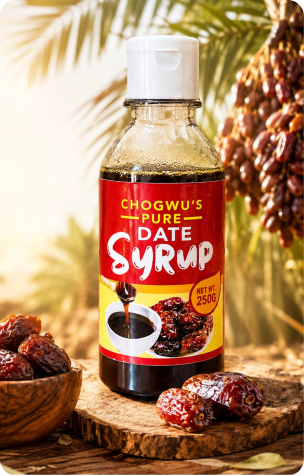 Chogwu's Pure Date Syrup bottle