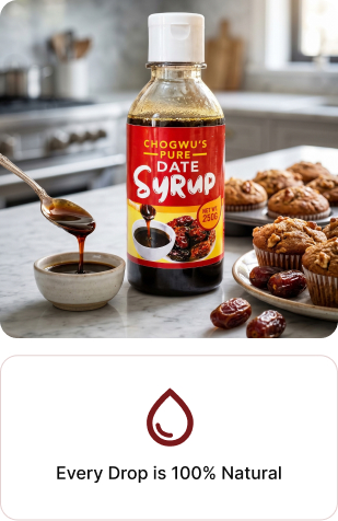 Date syrup with muffins