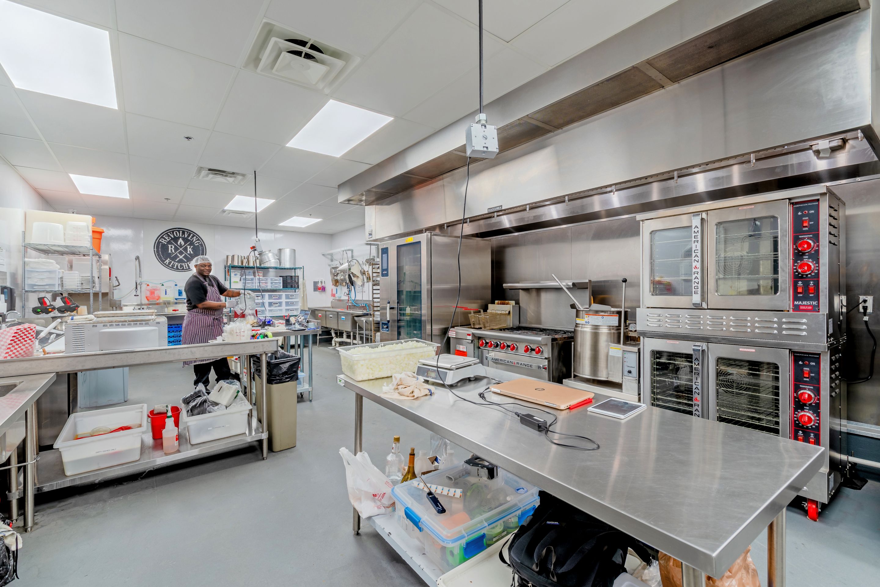 Professional chef working in Phoenix Shared Kitchen's commercial kitchen space