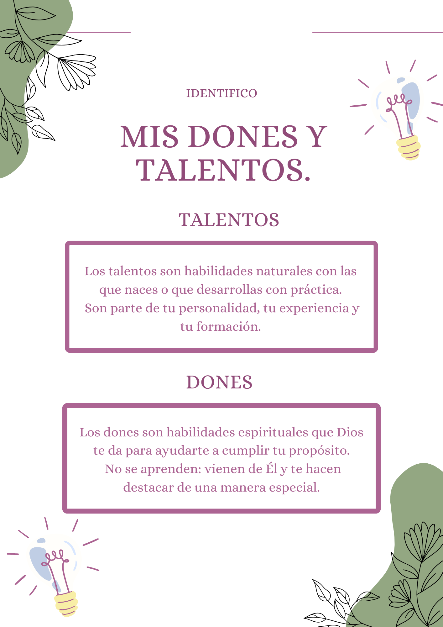 Pagina de Dones y Talentos