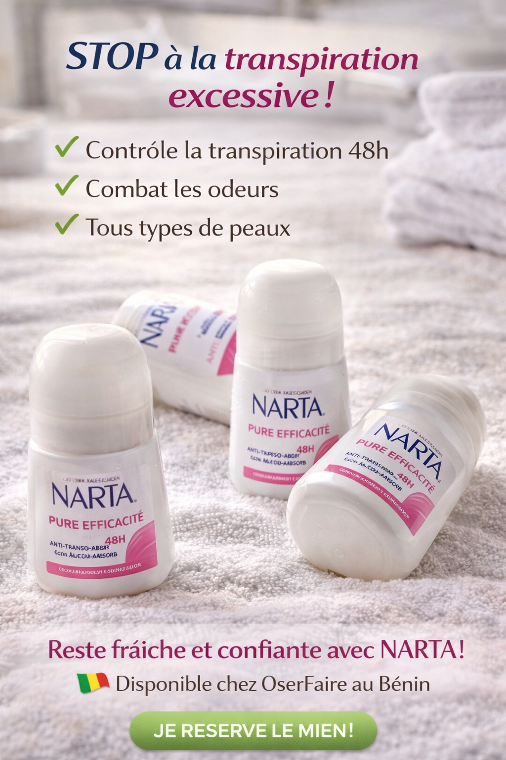 Déodorant NARTA Pure Efficacité 48h