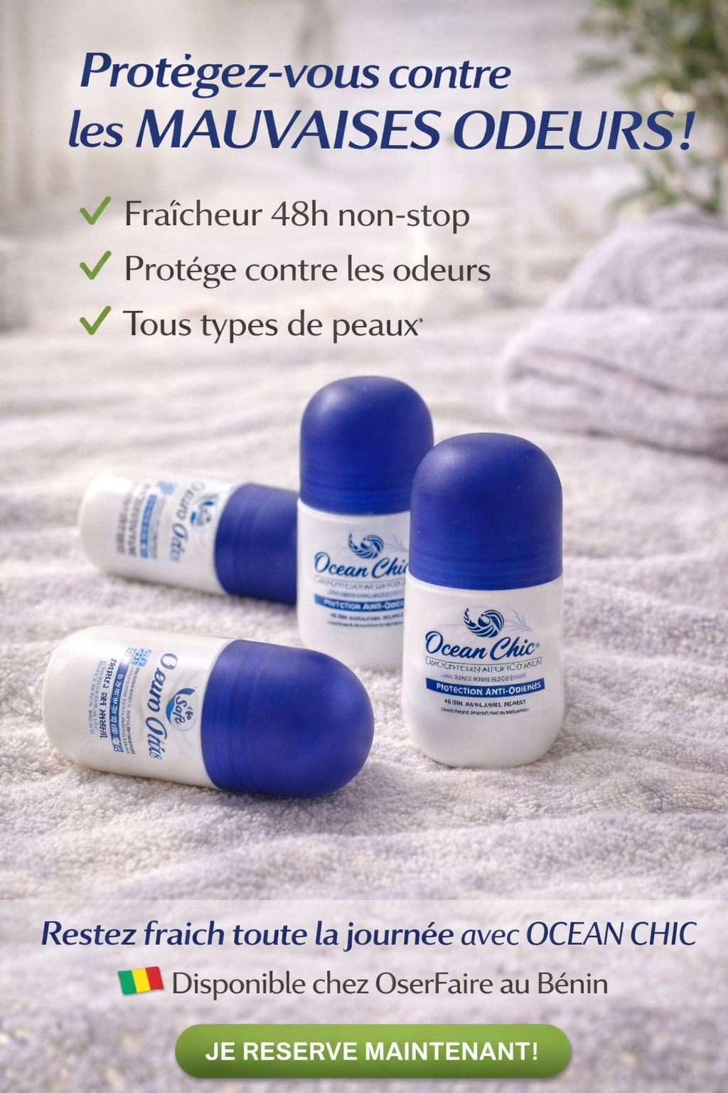Déodorant OCEAN CHIC Fraîcheur Marine 48h
