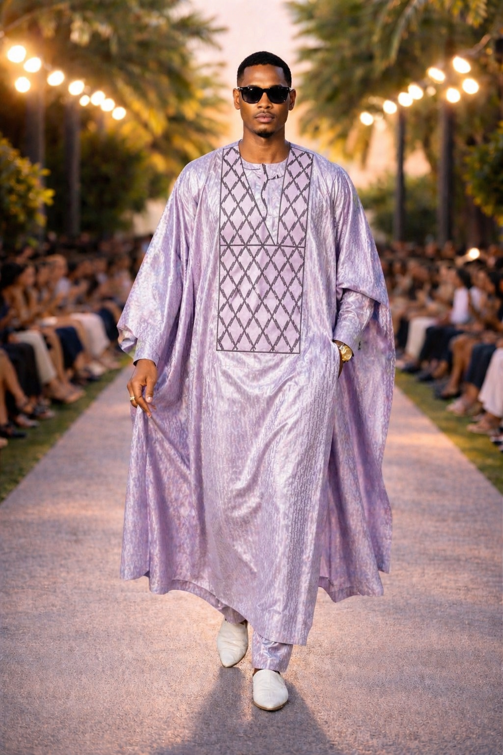 Grand Boubou Lilas Elegance