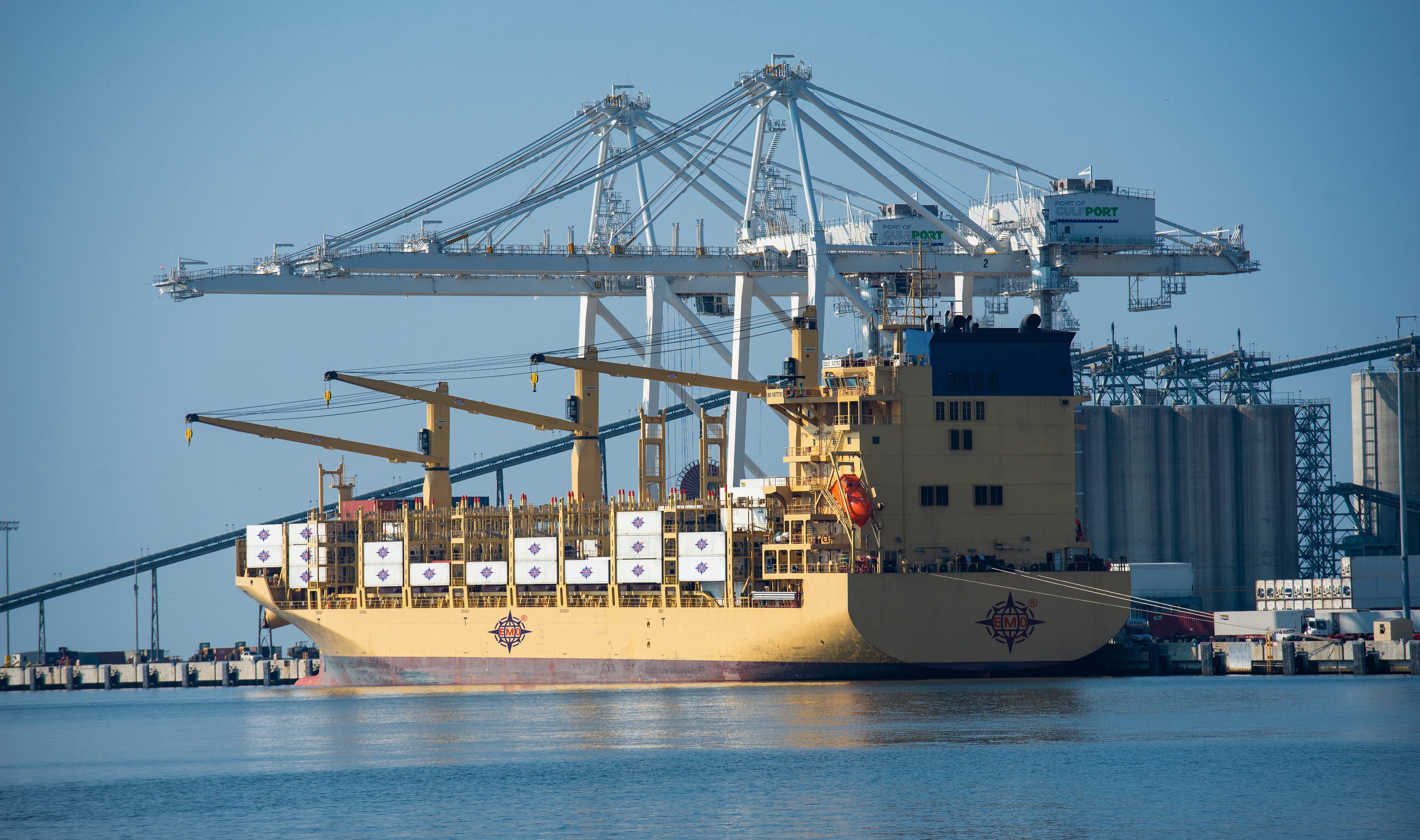 EMO Cargo Ship at Port - Global Logistics