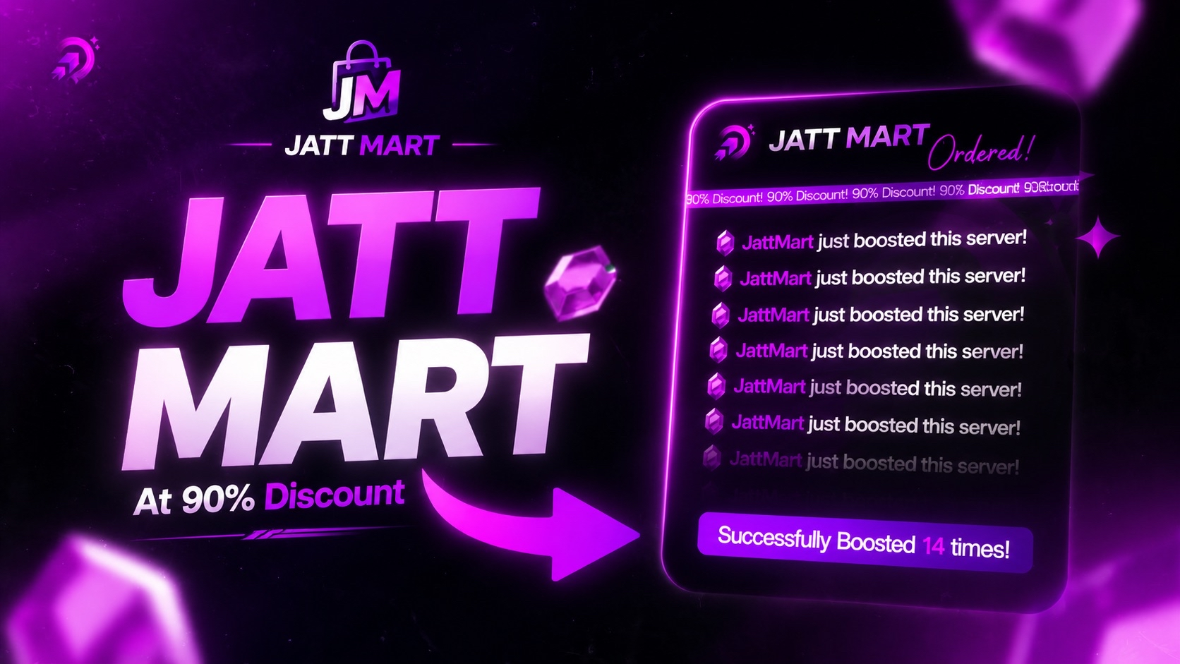 JattMart server boosts at ninety percent discount with an illuminated order panel