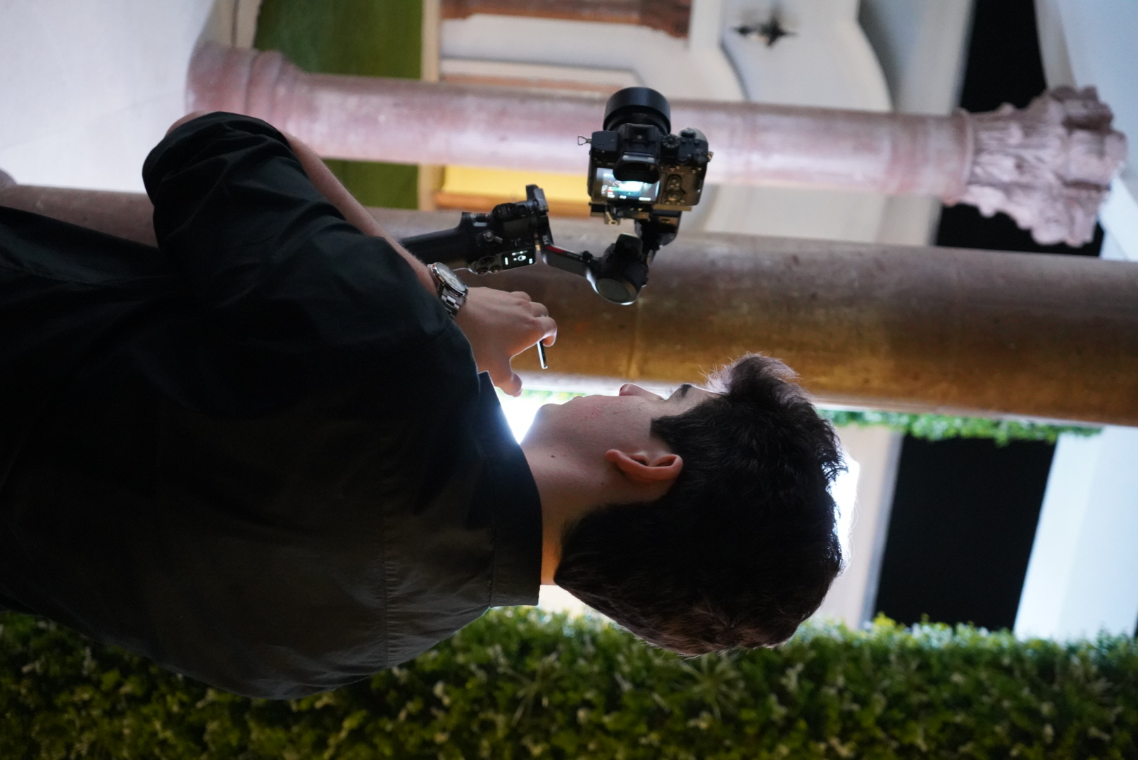 Professional filming at an elegant venue
