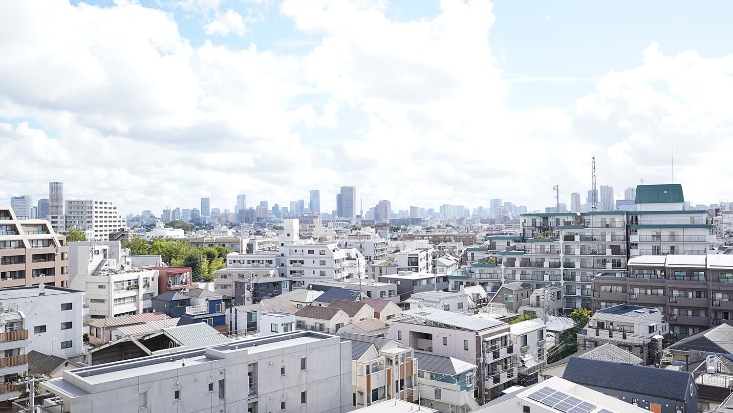 Tokyo cityscape aerial view
