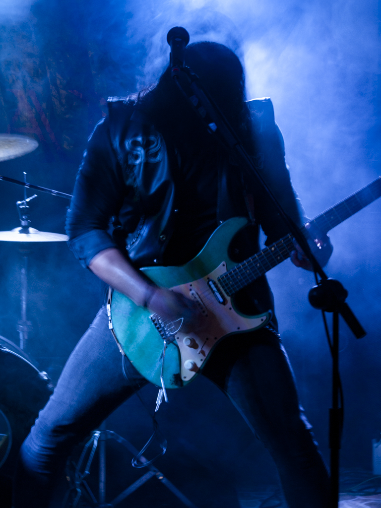 Guitarrista en concierto