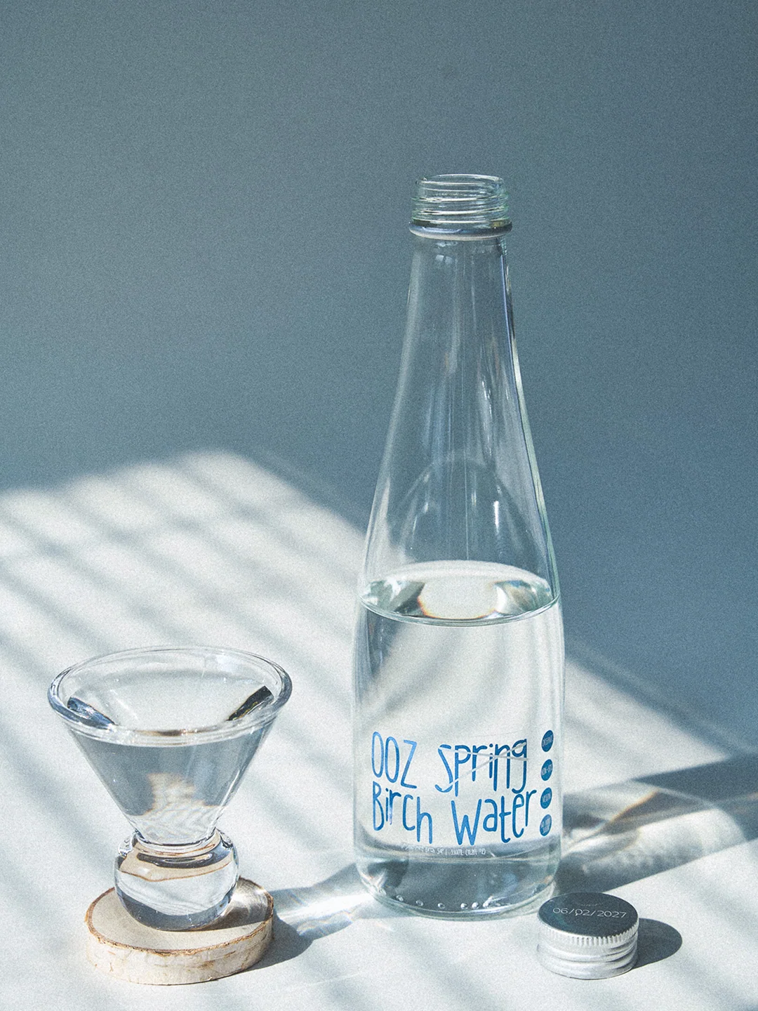 Birch water tasting setup