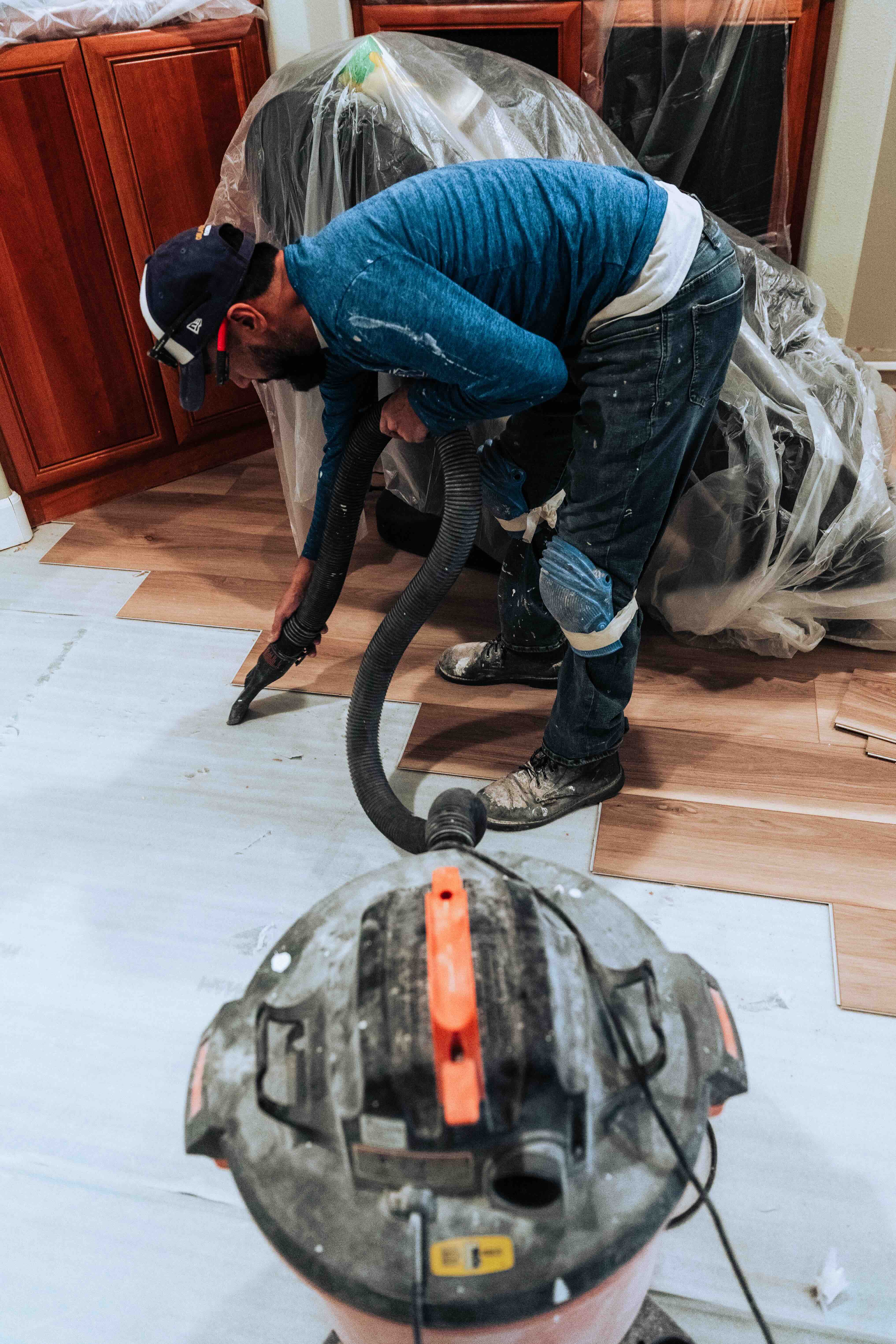 Contractor social media content - concrete repair specialist sealing driveway crack