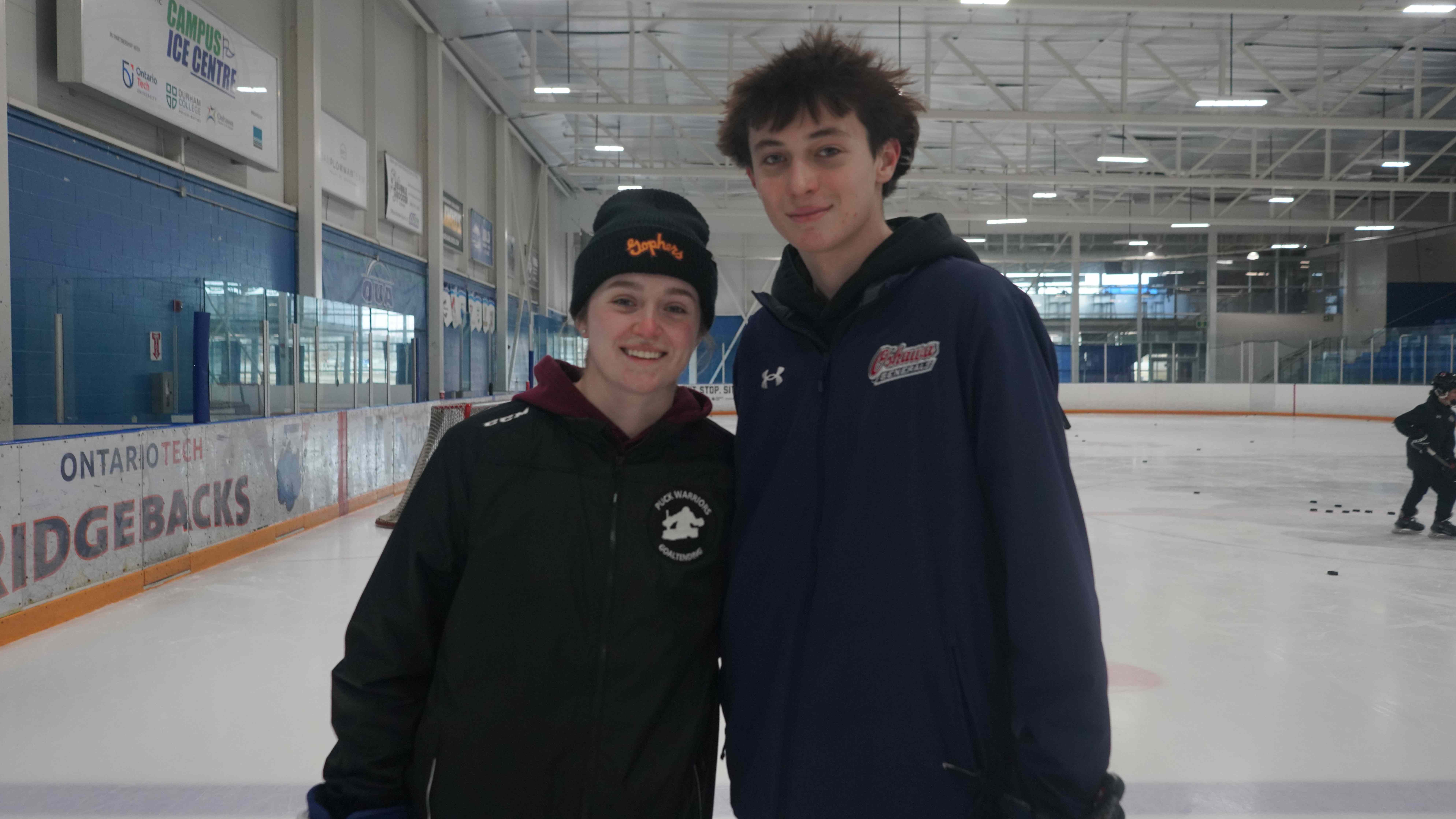 Athletes gathered at the Ontario Tech ice rink