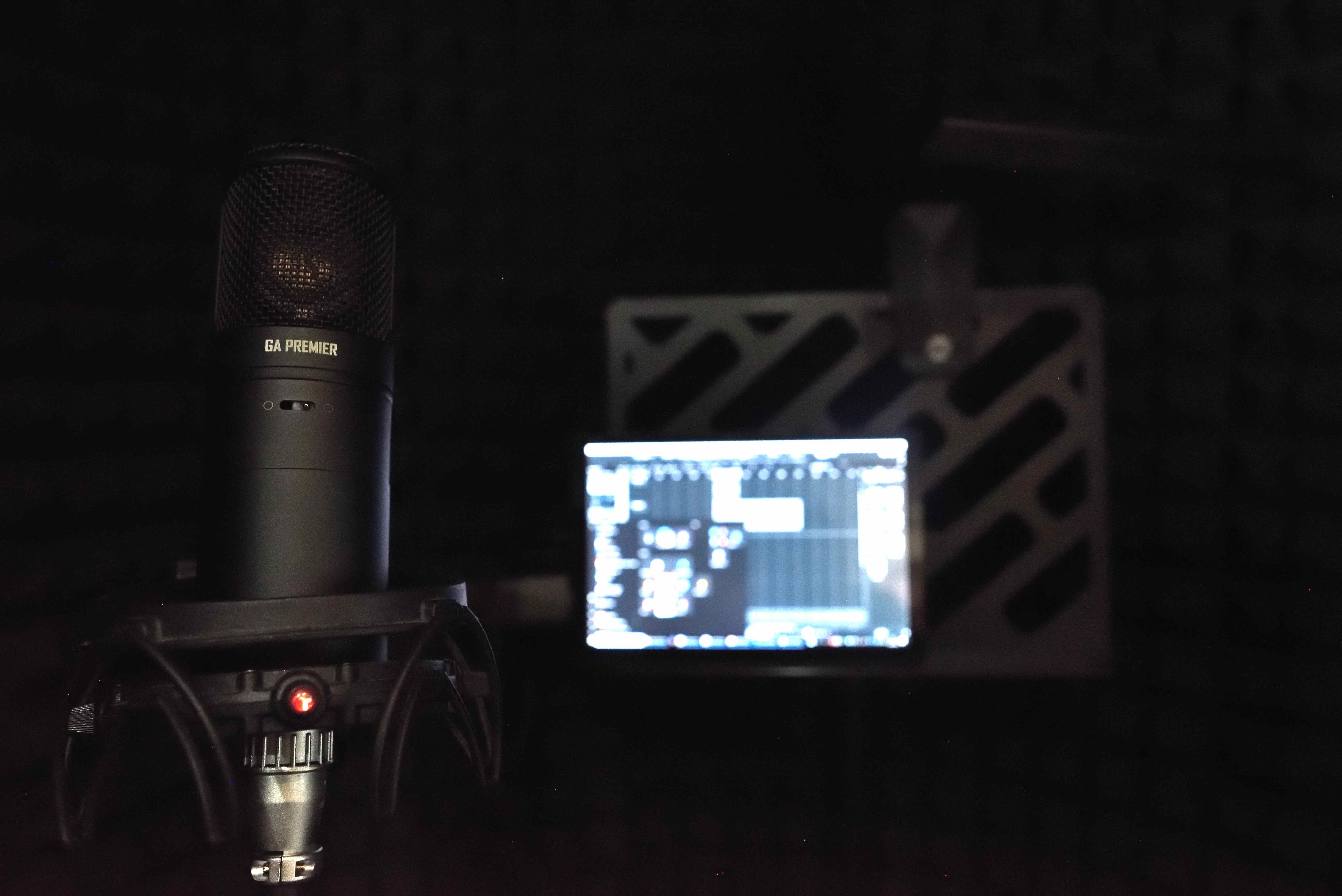 GA Premier microphone in vocal booth