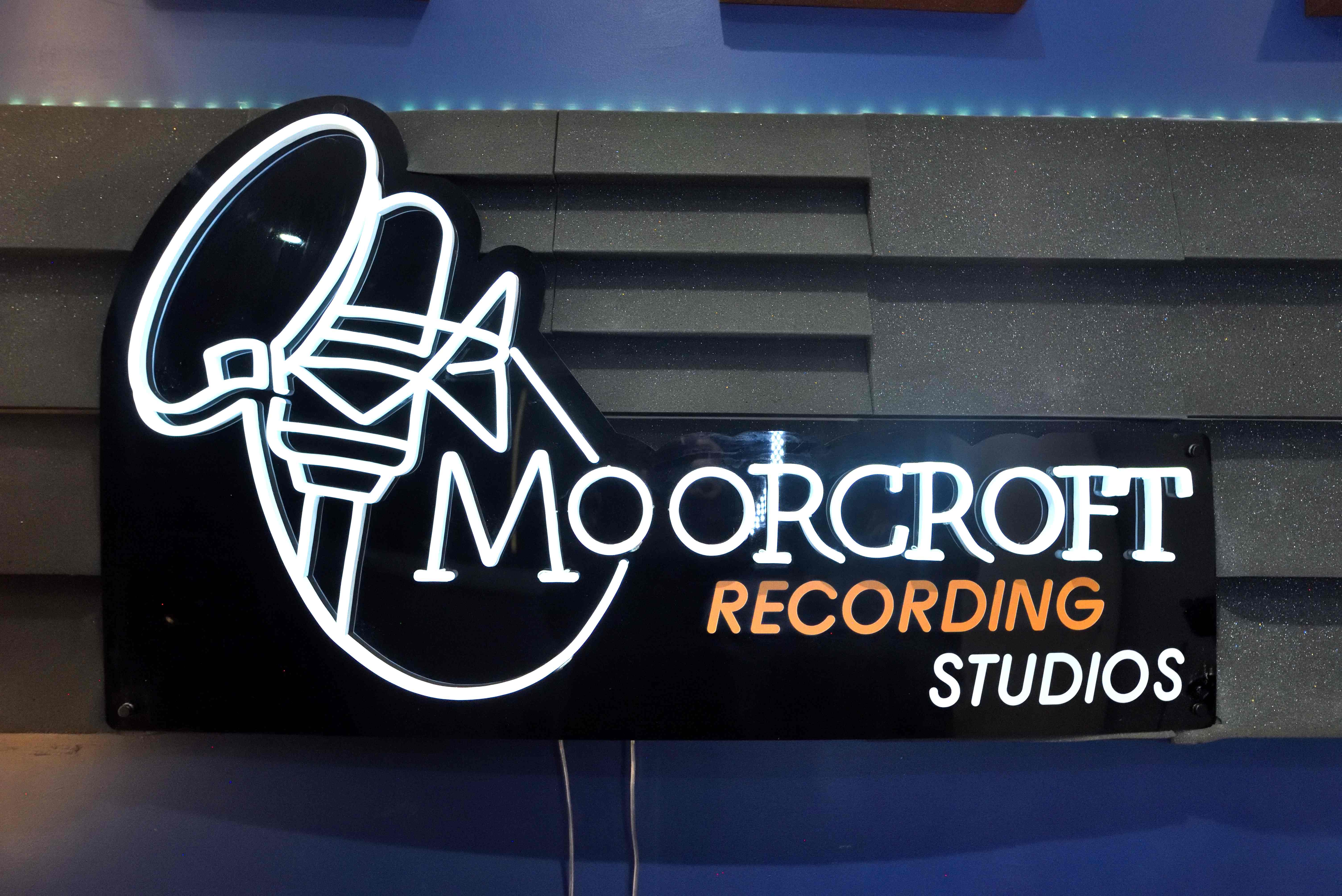 Moorcroft Recording Studios neon sign