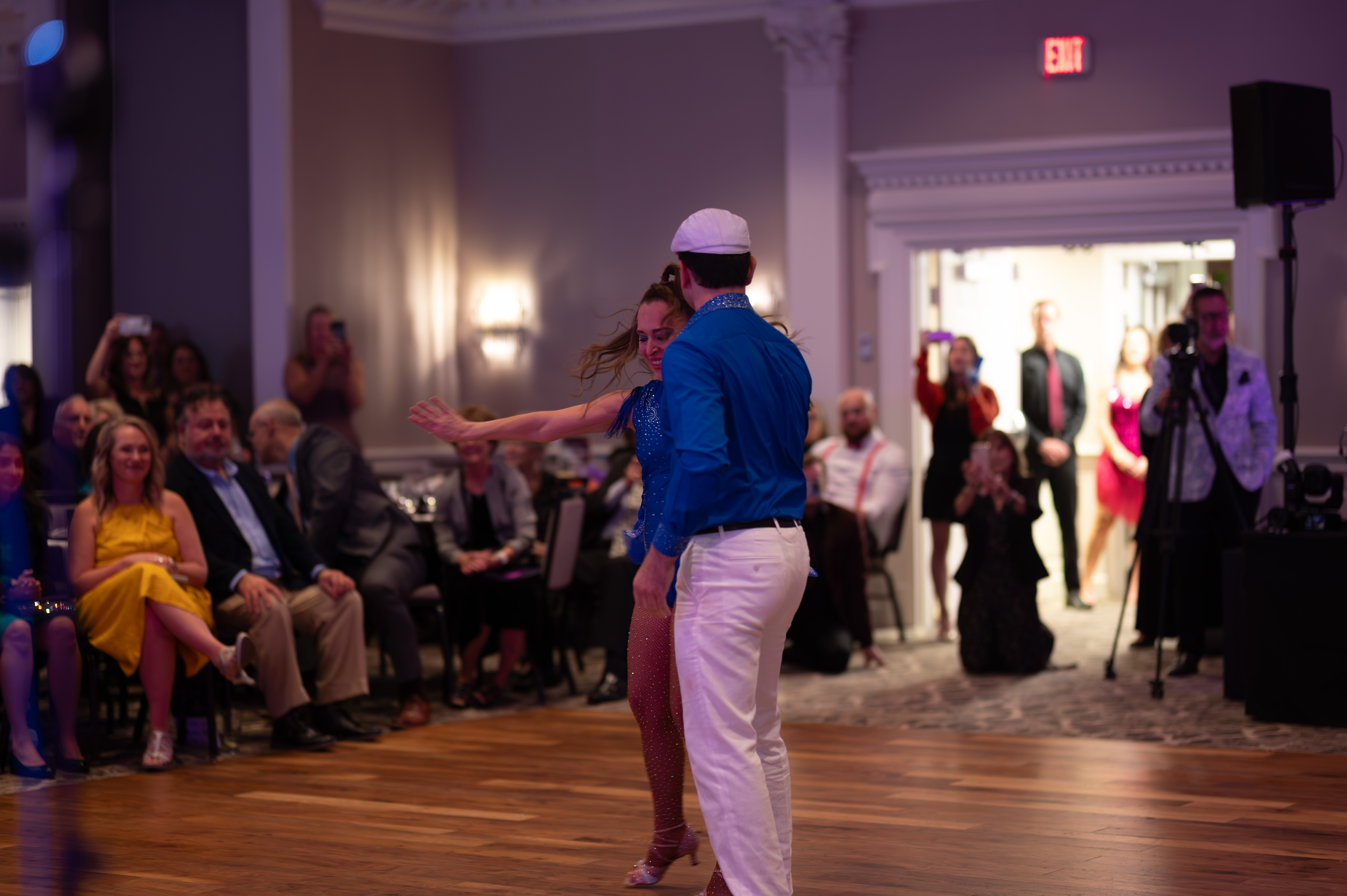 Dance partners mid-performance