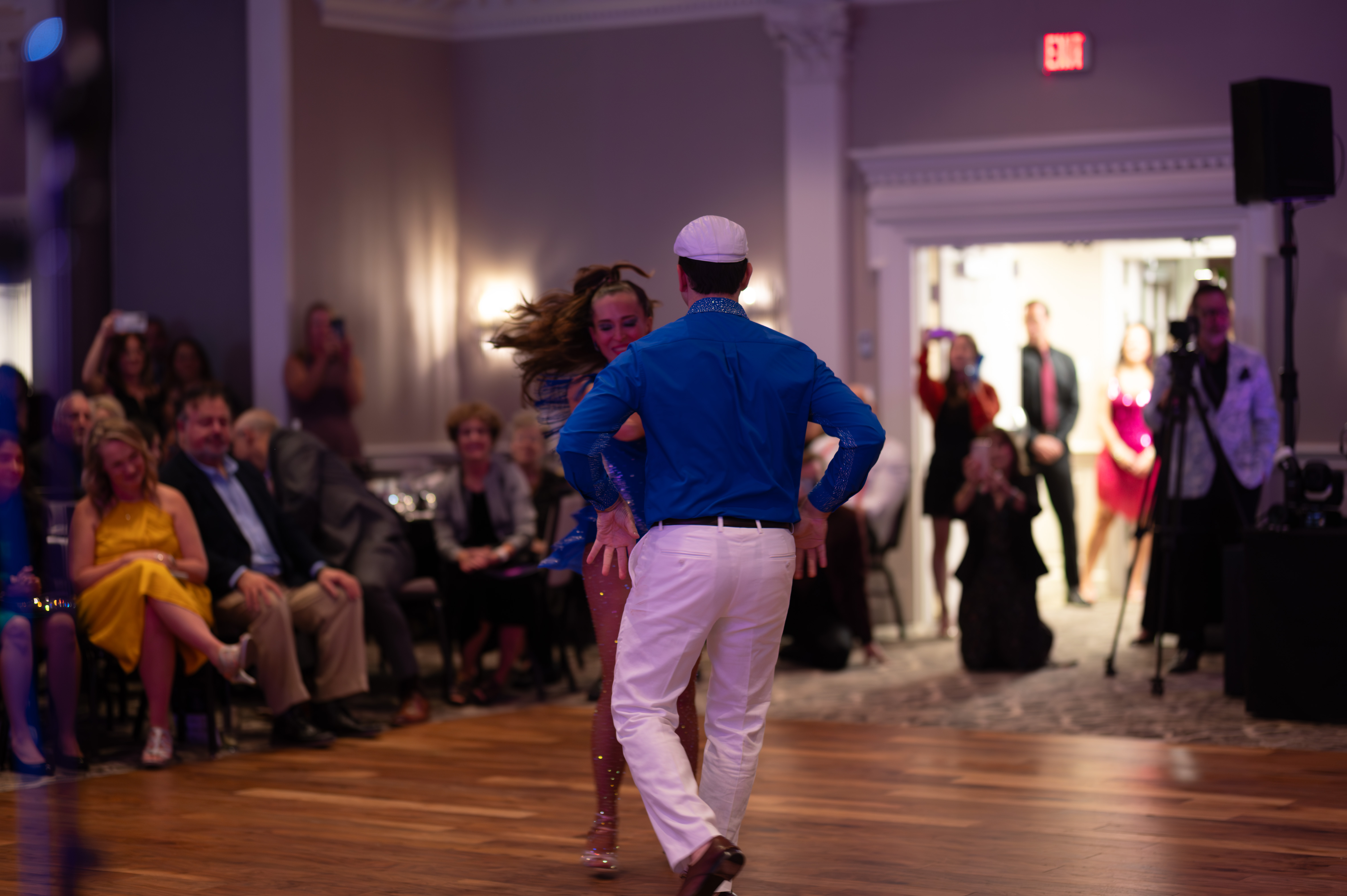 Dance performance from behind